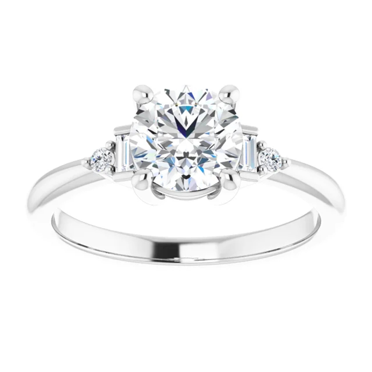 Heather Accented Engagement Ring Setting | Gage Diamonds