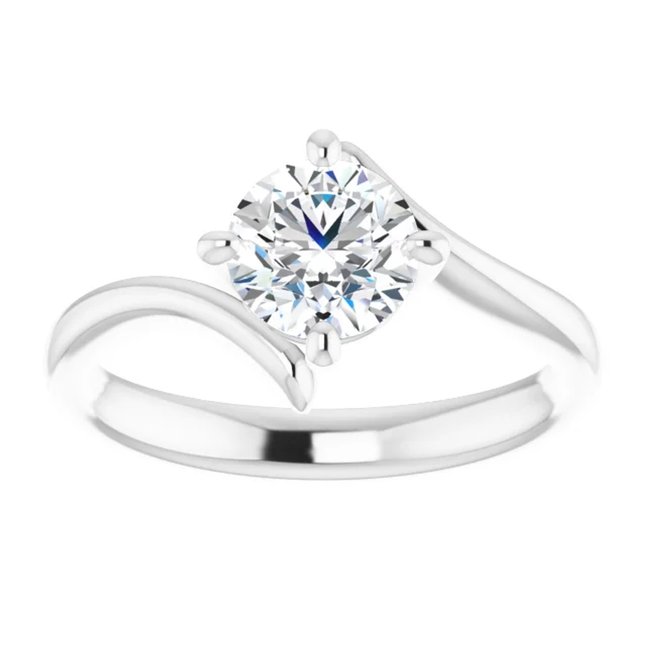 Tiffany Bypass Solitaire Engagement Ring Setting | Gage Diamonds