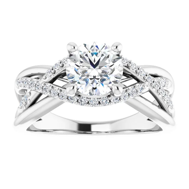 Lorelei Criss Cross Engagement Ring Setting Gage Diamonds