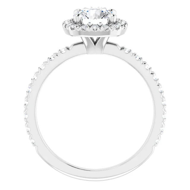 Shiloh Halo Engagement Ring Setting Gage Diamonds