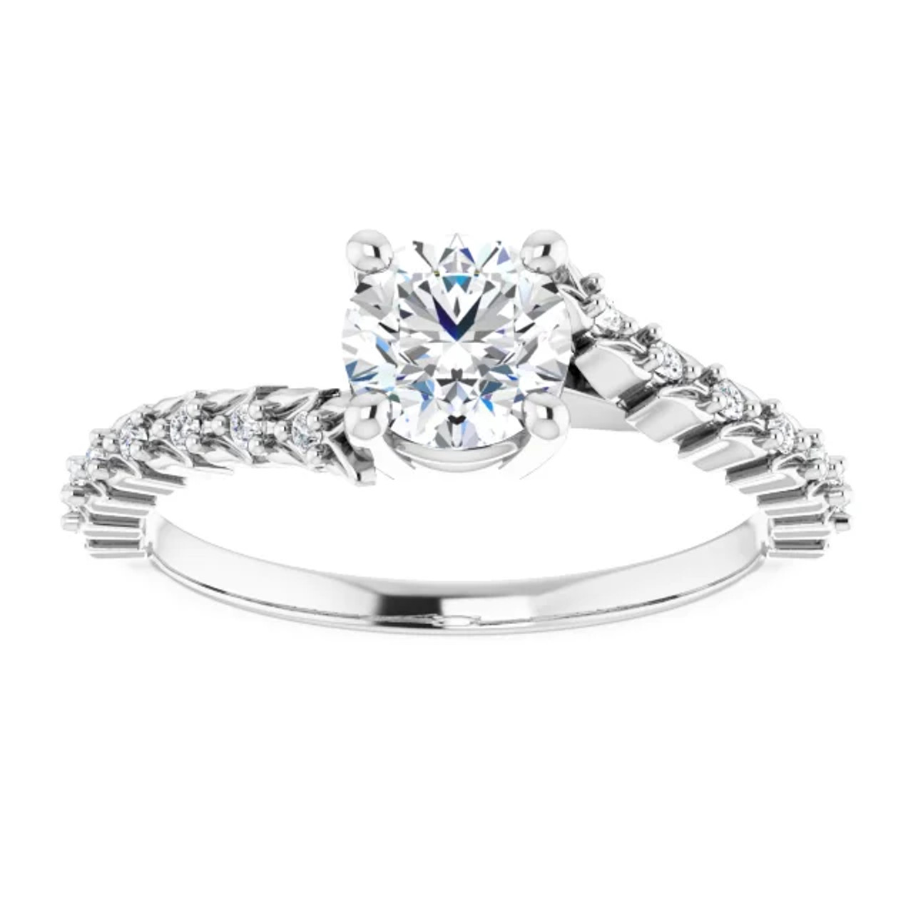 Marley Nature-Inspired Bypass Engagement Ring Setting | Gage Diamonds