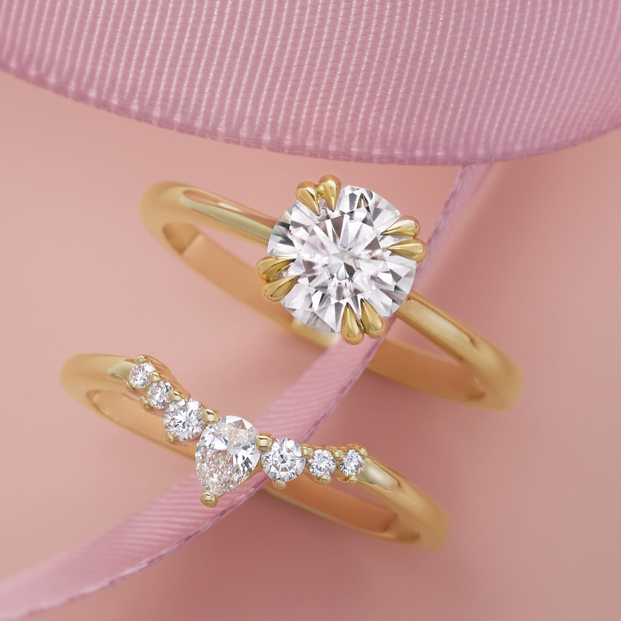 Valentina Double Claw Prong Solitaire Engagement Ring Setting Gage