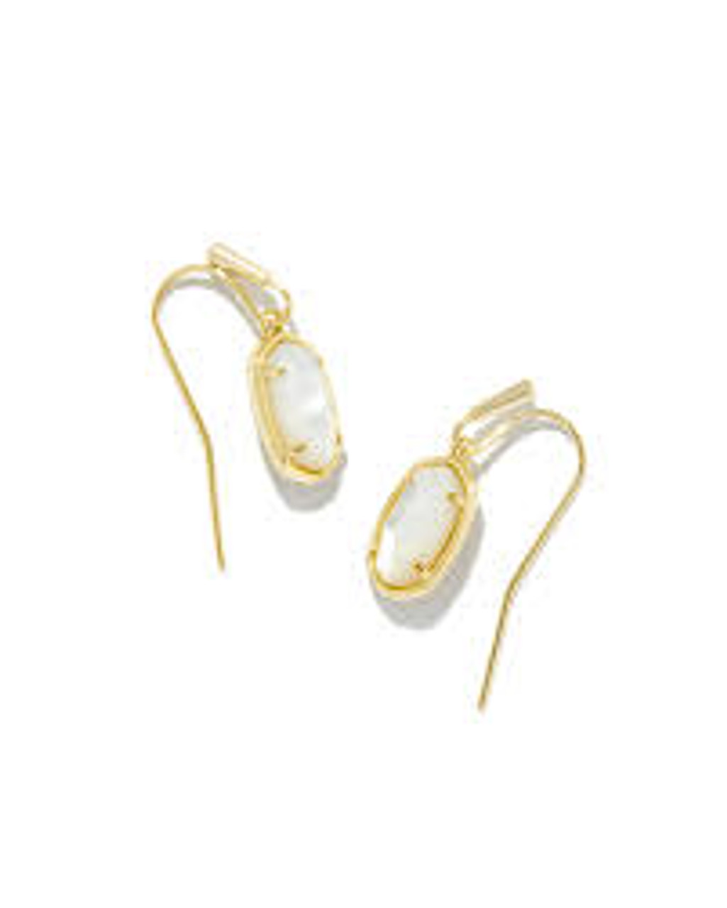 Kendra Scott Grayson Stone Drop Earrings in Gold Ivory Mother of Pearl