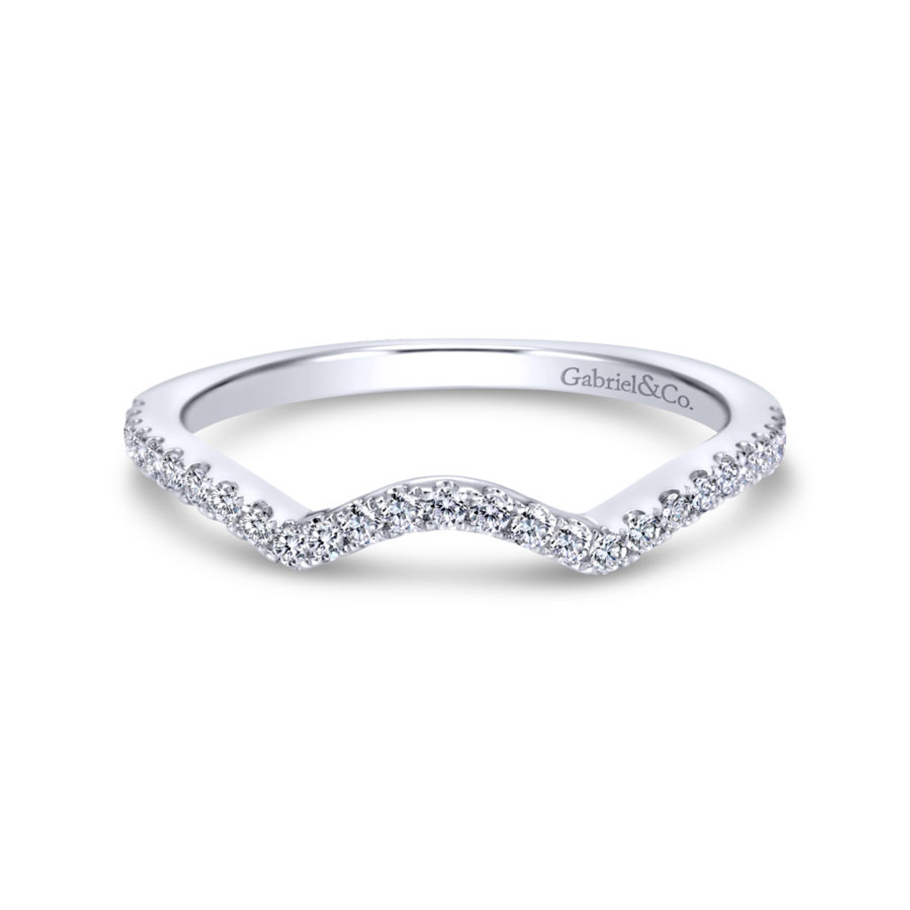 Gina Curved Pave Diamond Wedding Ring | Gage Diamonds