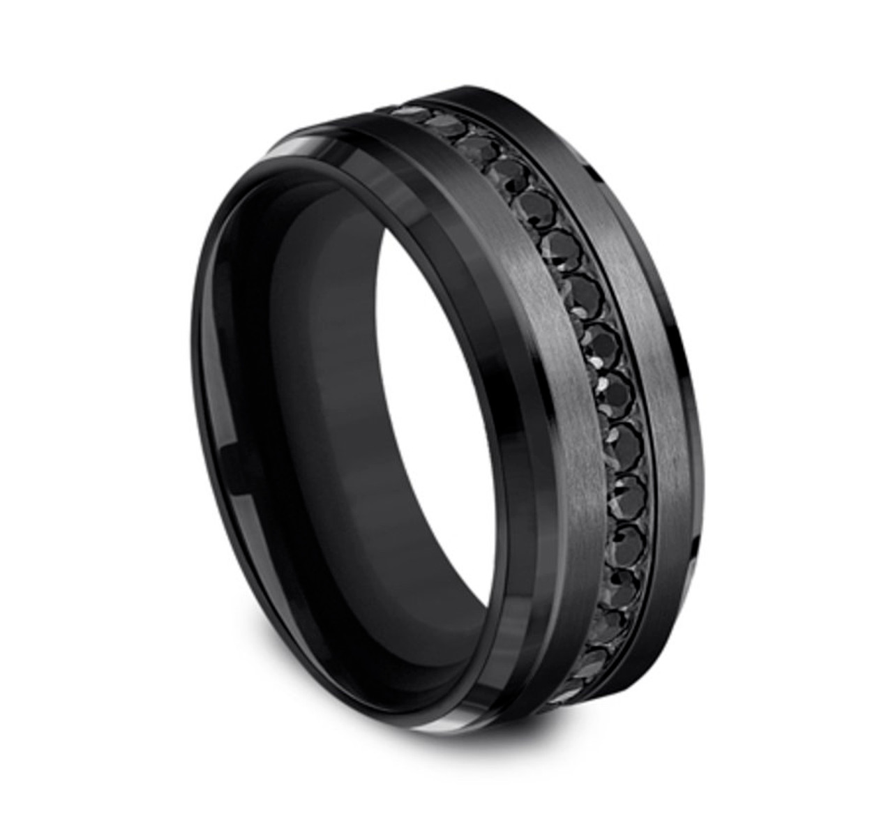 The Deputy Black Titanium Black Cubic Zirconia Eternity