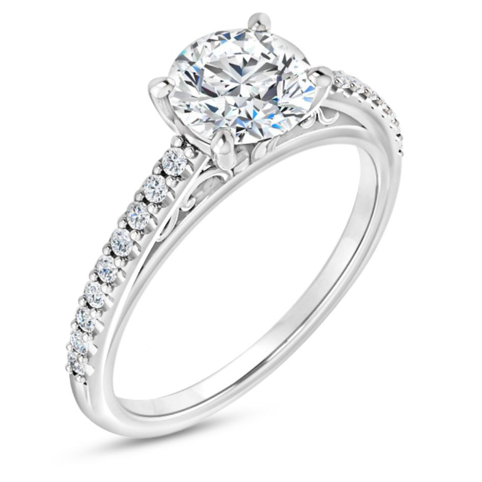 Adalyn Straight Engagement Ring Setting Gage Diamonds