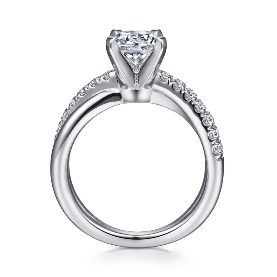 Gabriel & Co. Criss Cross Engagement Ring Setting Gage Diamonds