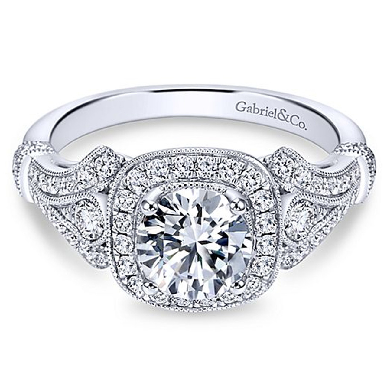 Delilah Halo Preset Engagement Ring - Gage Diamonds