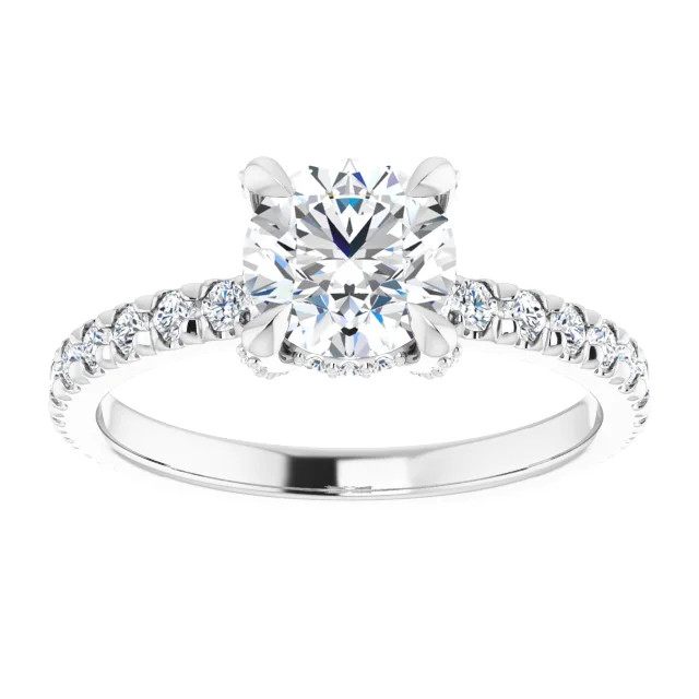 Simone Hidden Halo Engagement Ring Setting Gage Diamonds