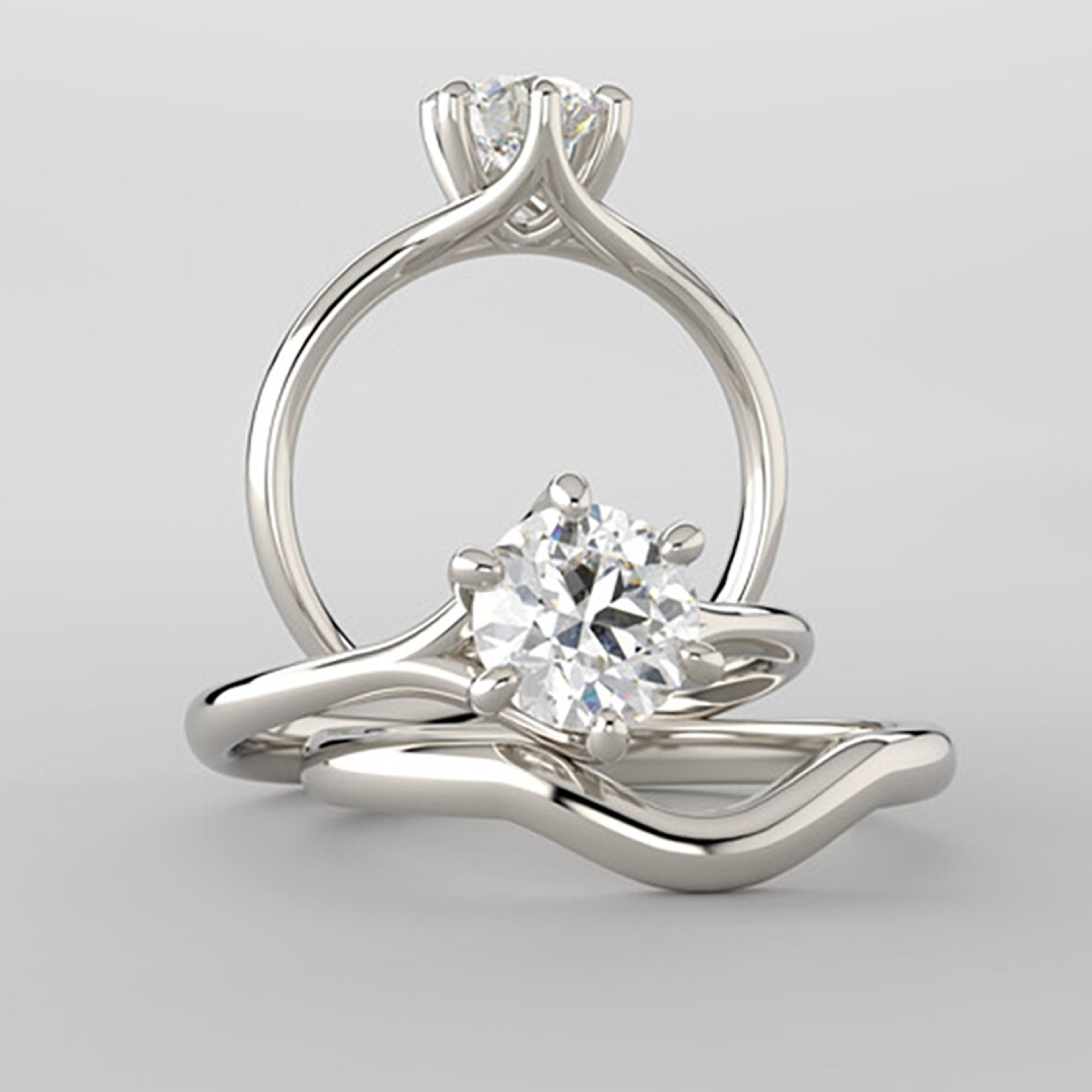 six-prong solitaire engagement ring