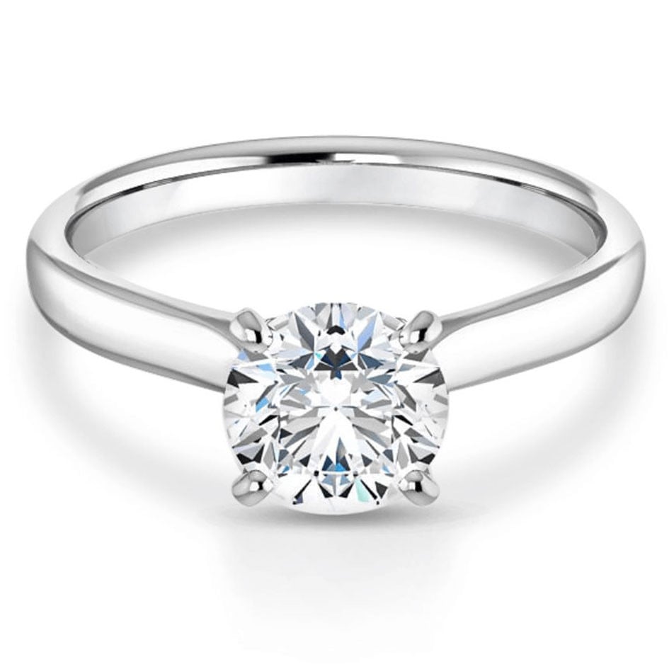 cathedral-style solitaire engagement ring