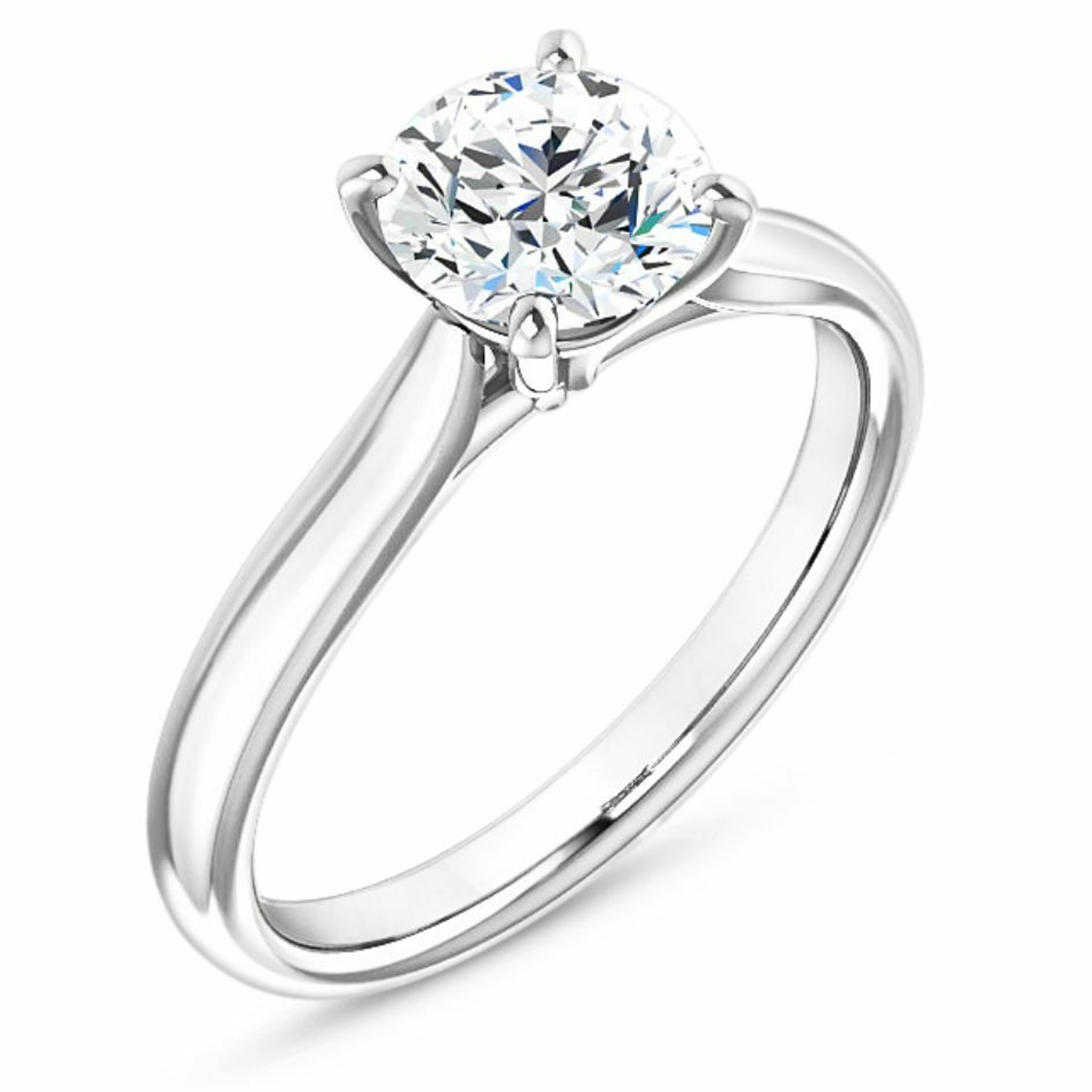 cathedral-style solitaire engagement ring