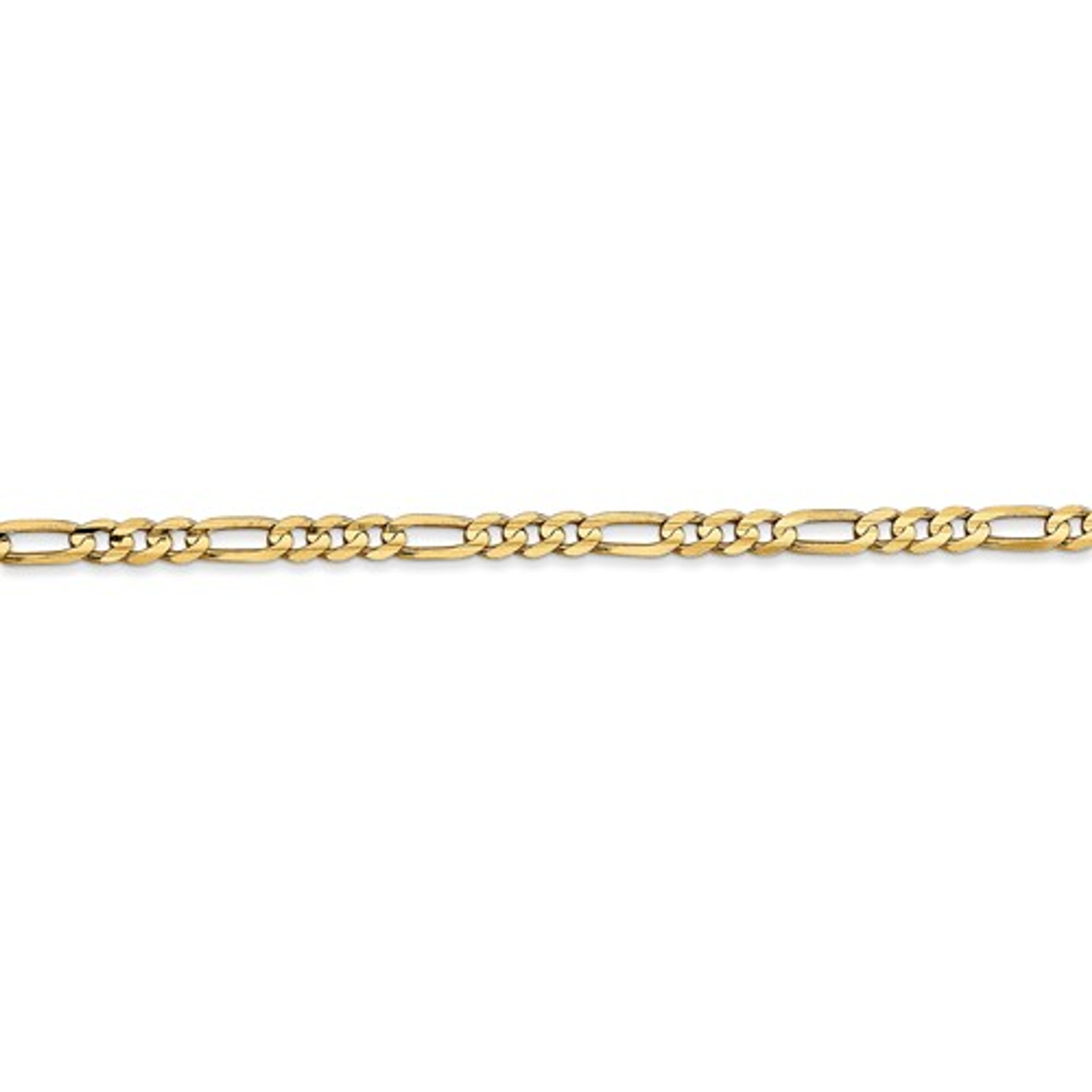 14K yellow gold figaro chain bracelet