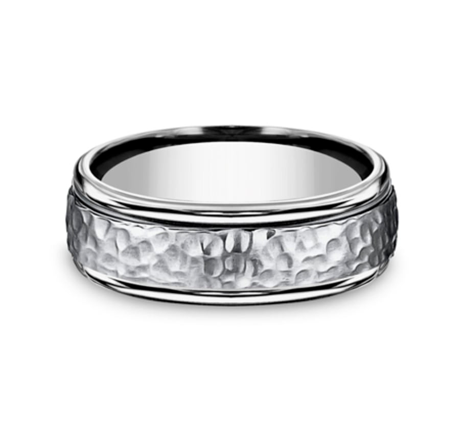 7.00 mm Titanium Hammered Finish Wedding Ring