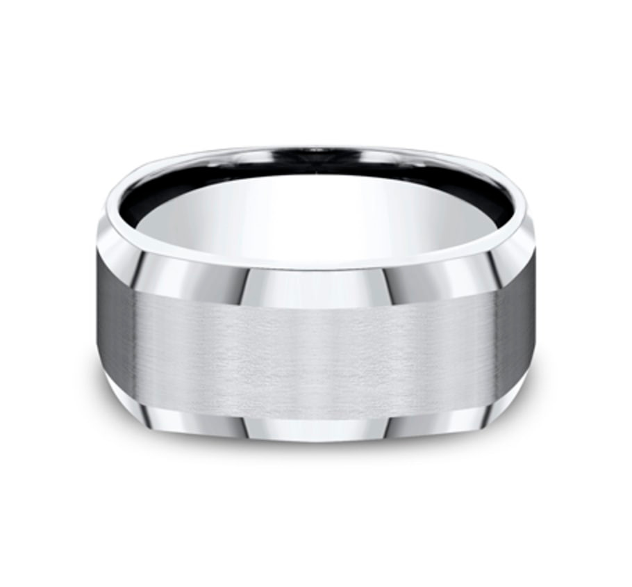 The Scholar 9.00 mm White Cobalt Four-Sided Wedding Ring