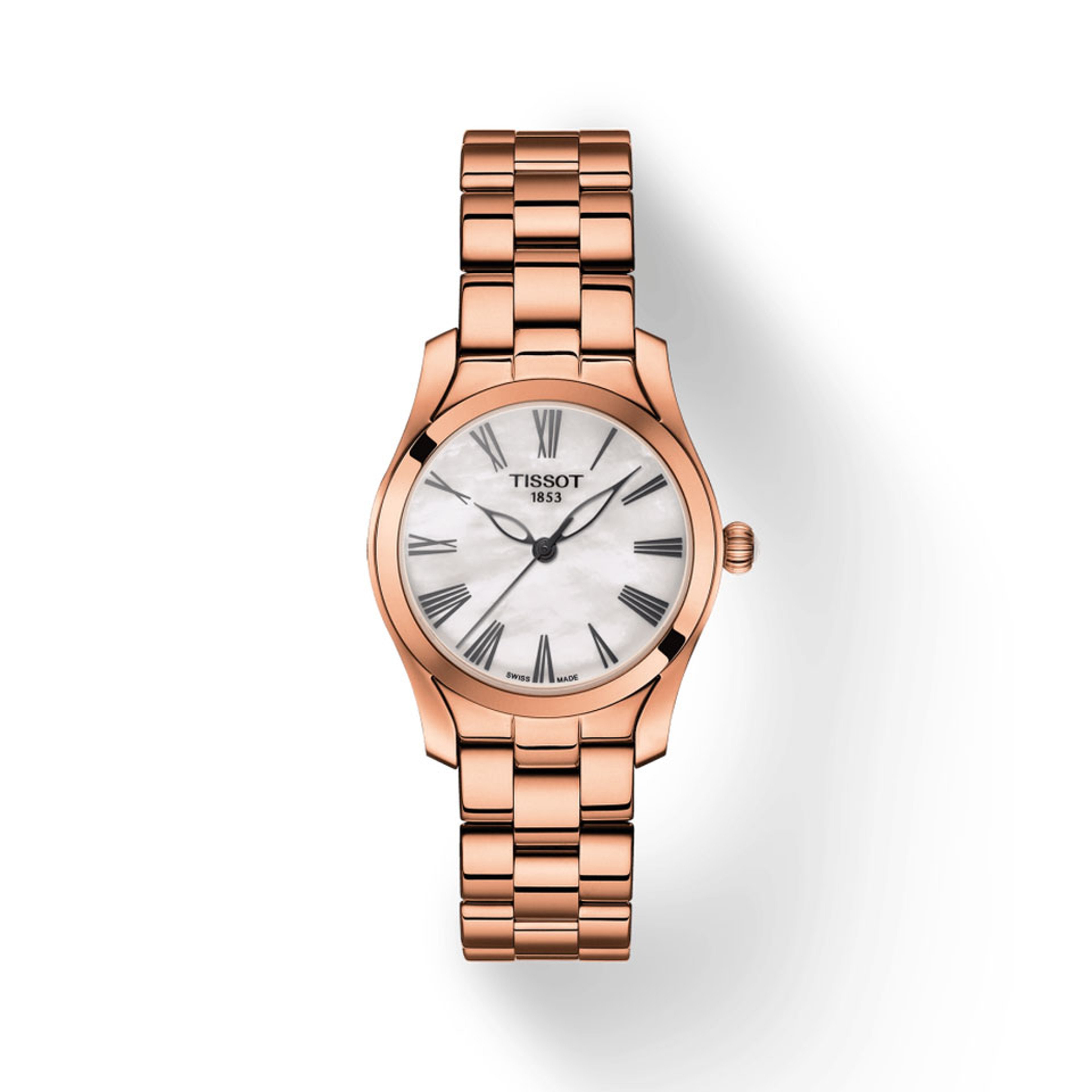 Tissot 30MM T-Wave White Mother-of-Pearl Rose Gold Women's Watch