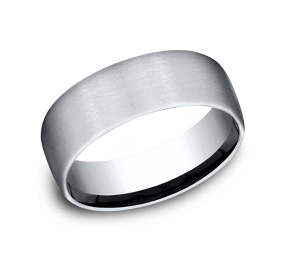 The Baron 7.50 mm White Cobalt Wedding Ring - Size 10