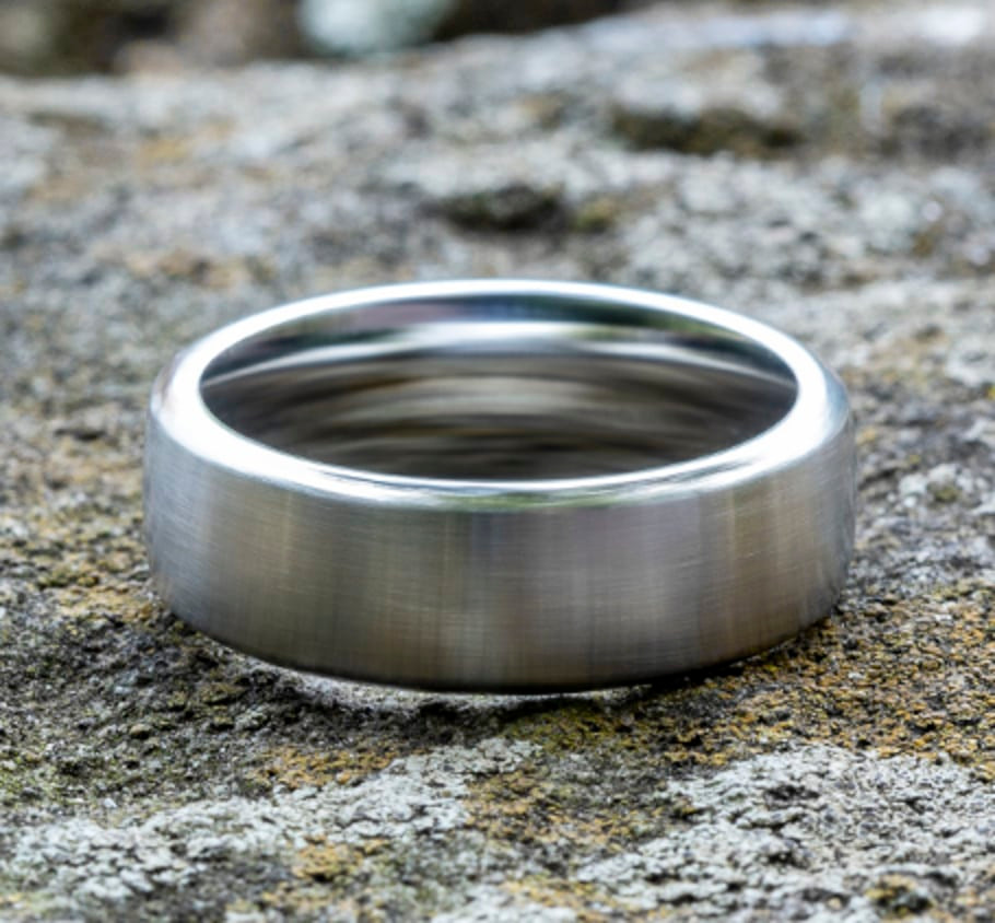 The Baron 7.50 mm White Cobalt Wedding Ring - Size 10