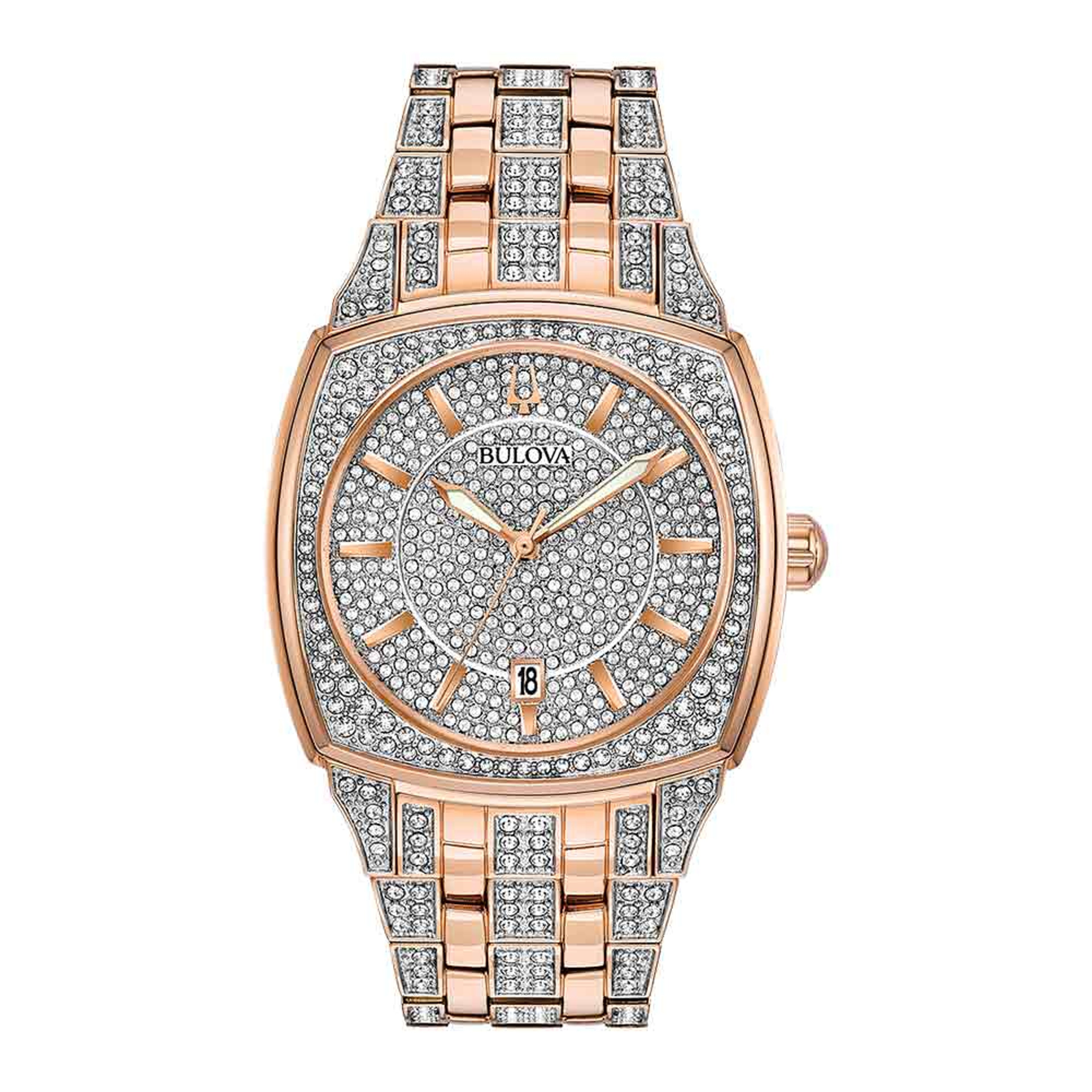  Bulova 40mm Rose Gold Curved Phantom Men's Watch