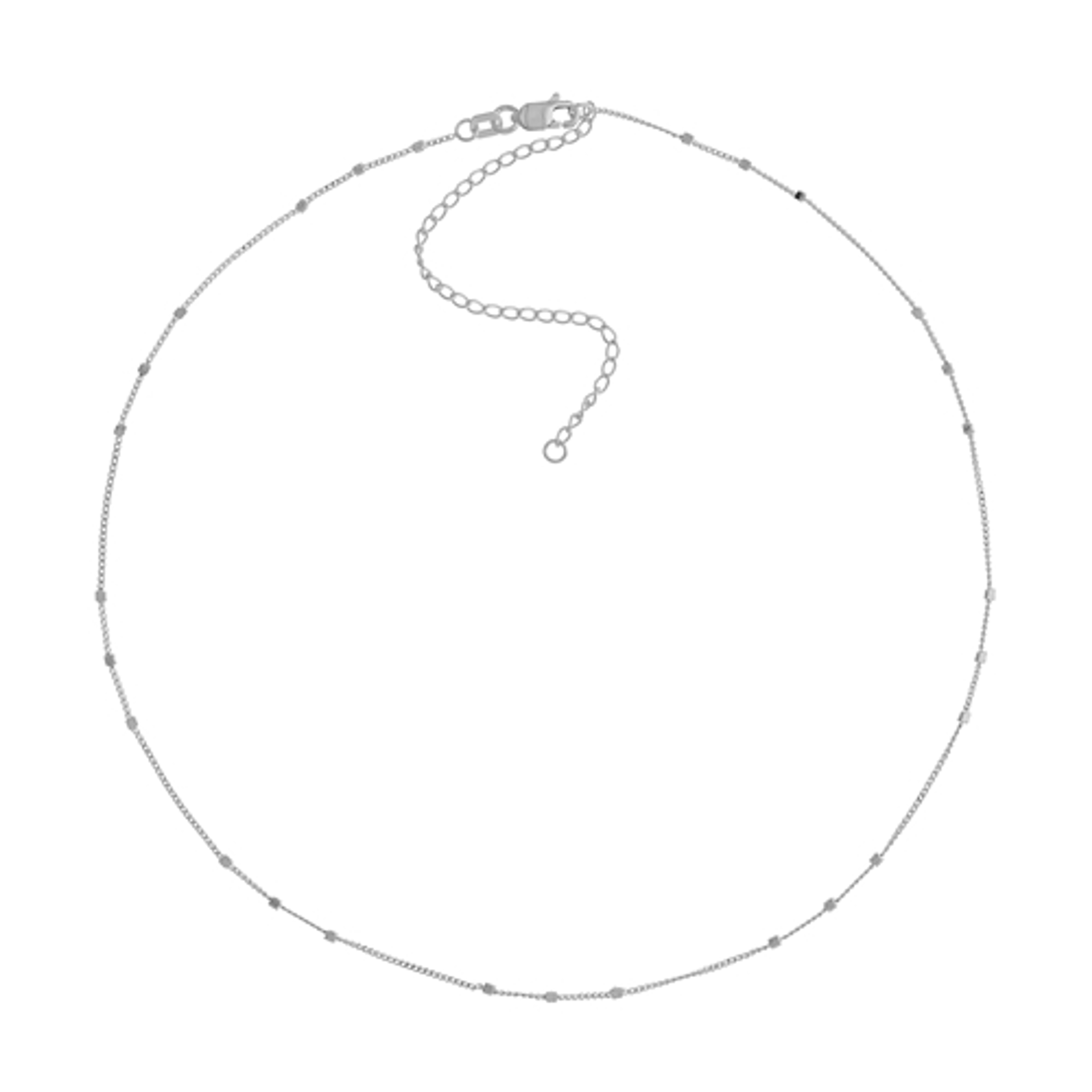 14K gold beaded saturn chain choker necklace