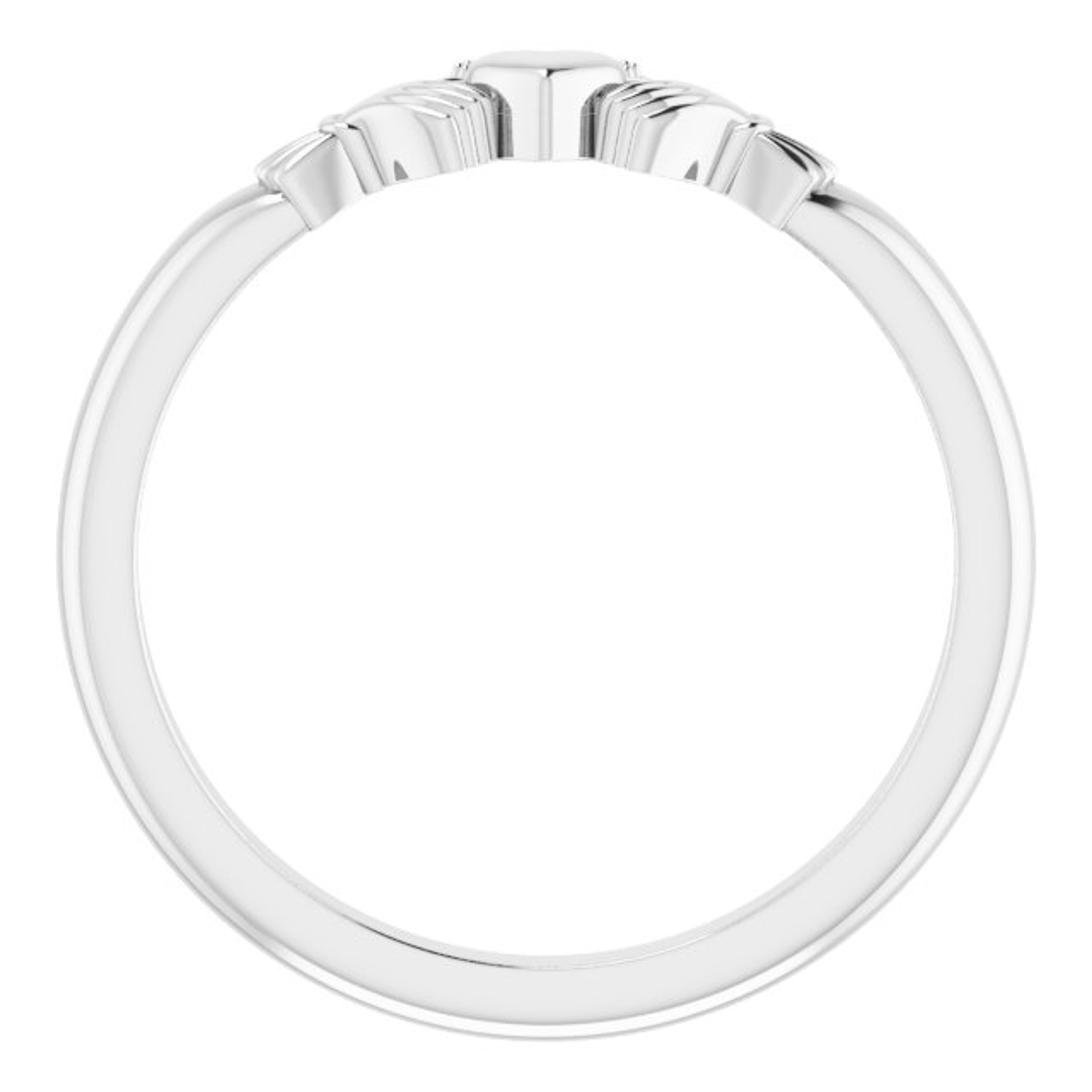 14K gold claddagh stacking ring