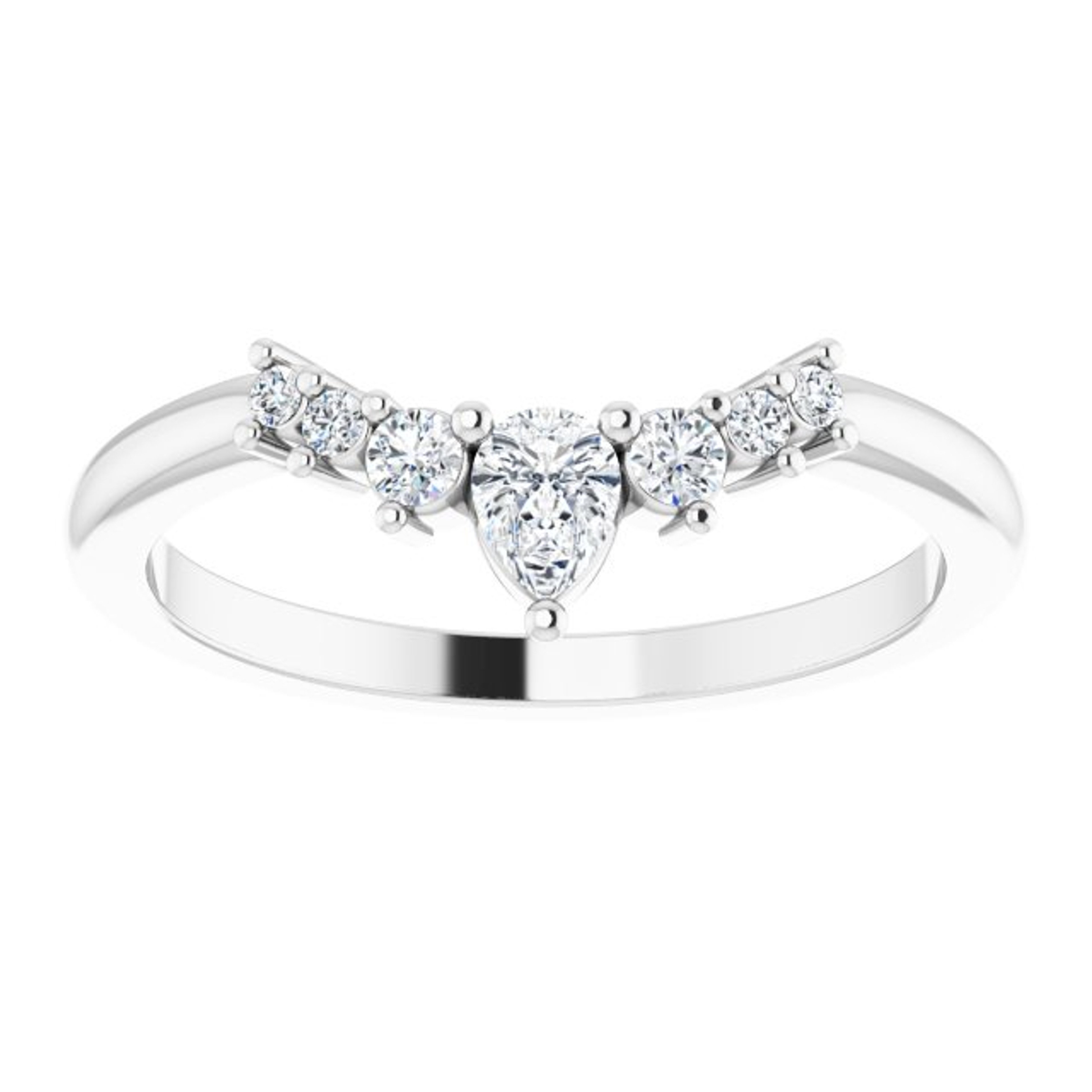 14K gold curved lab-grown diamond ring enhancer