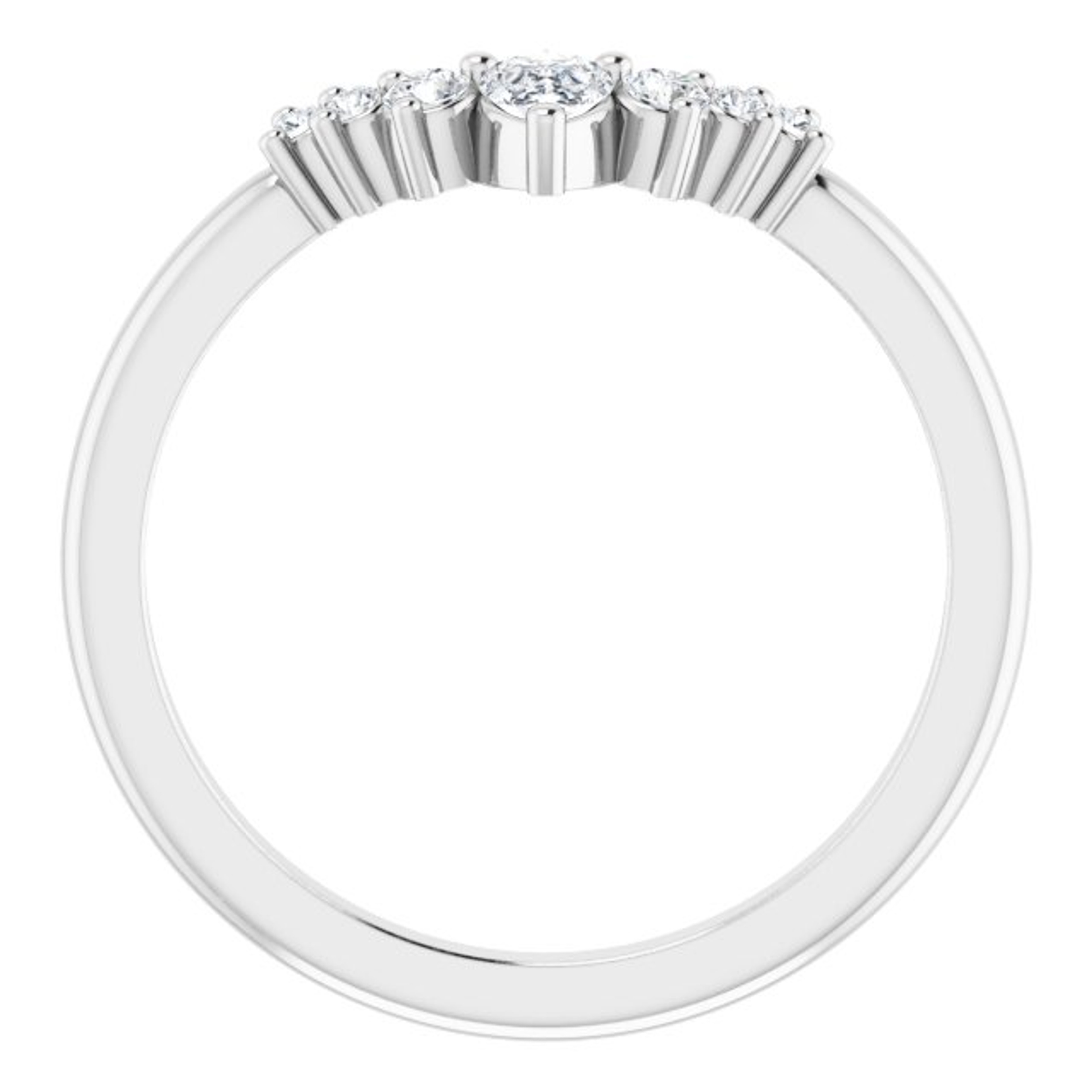 14K gold curved lab-grown diamond ring enhancer