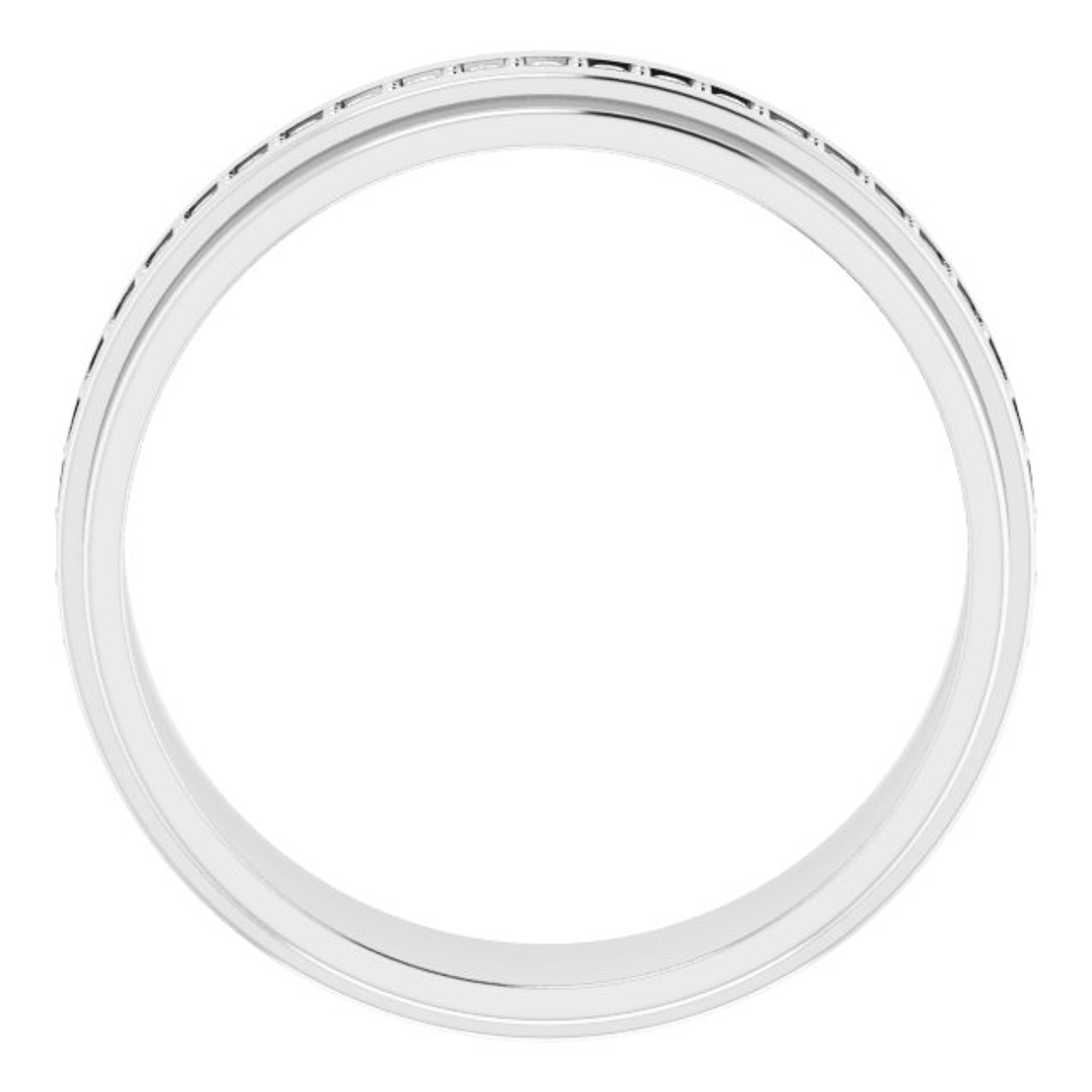 14K gold diamond eternity ring with polished finish