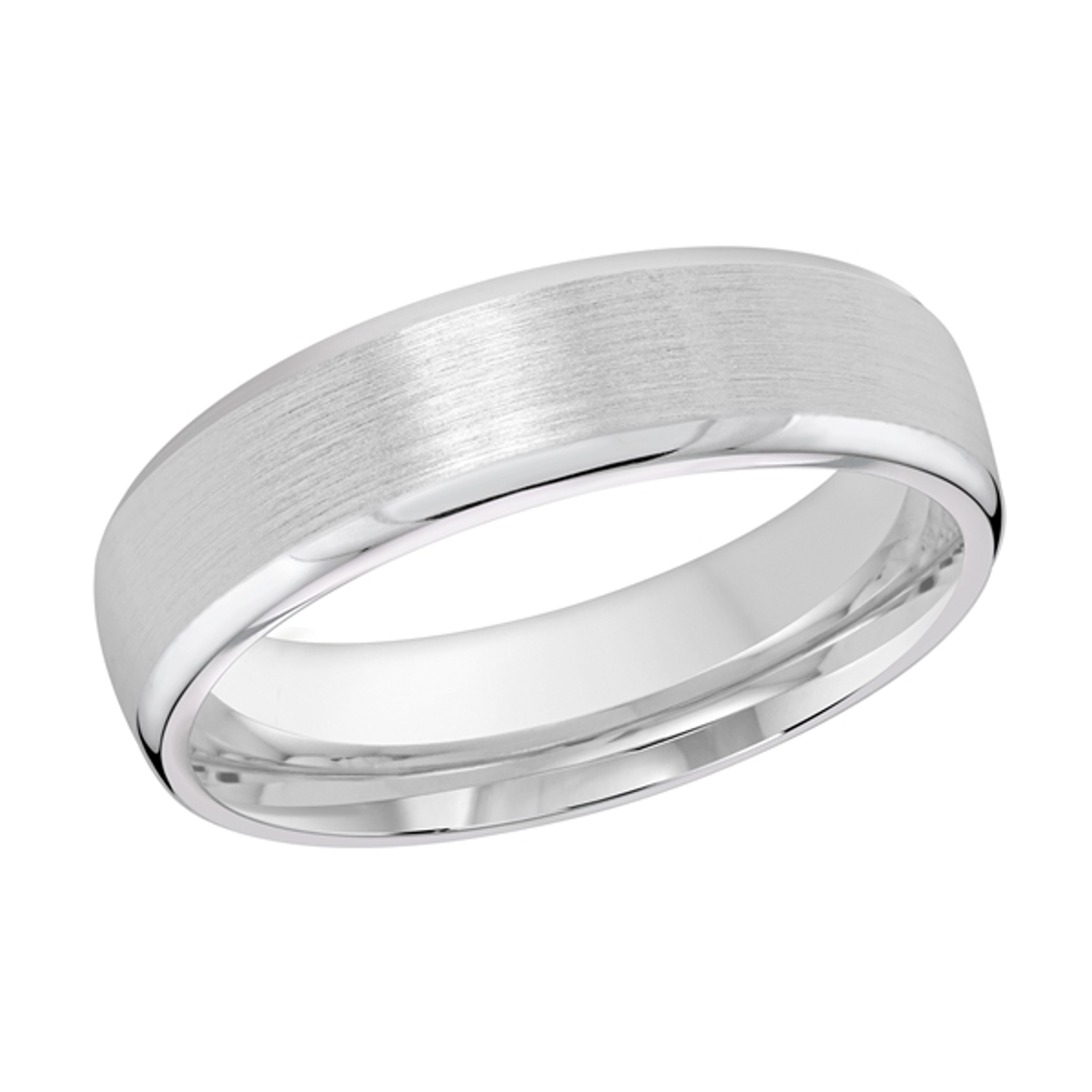 14K gold satin finish wedding ring