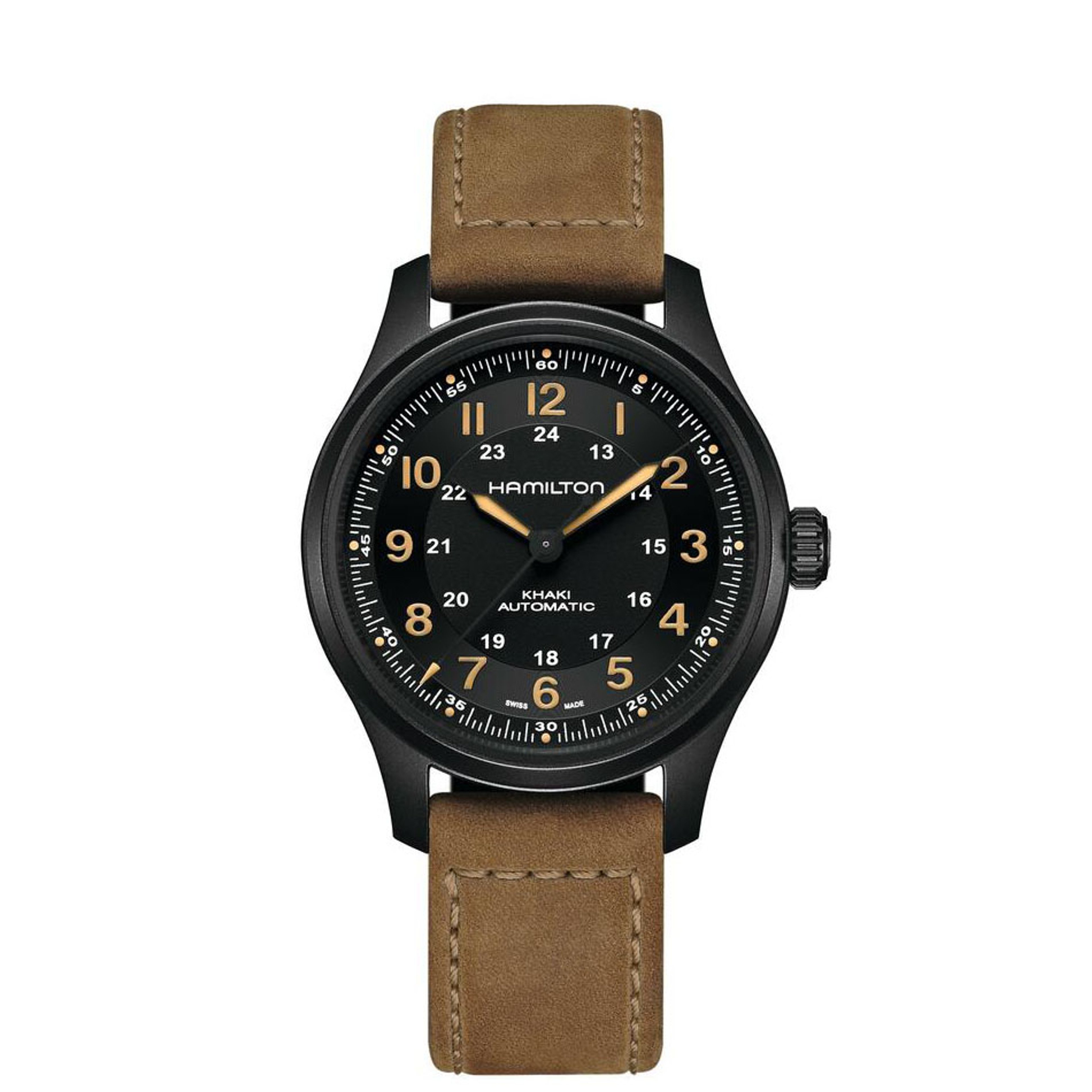 Hamilton 42MM Khaki Field Titanium Auto Black Men's Watch