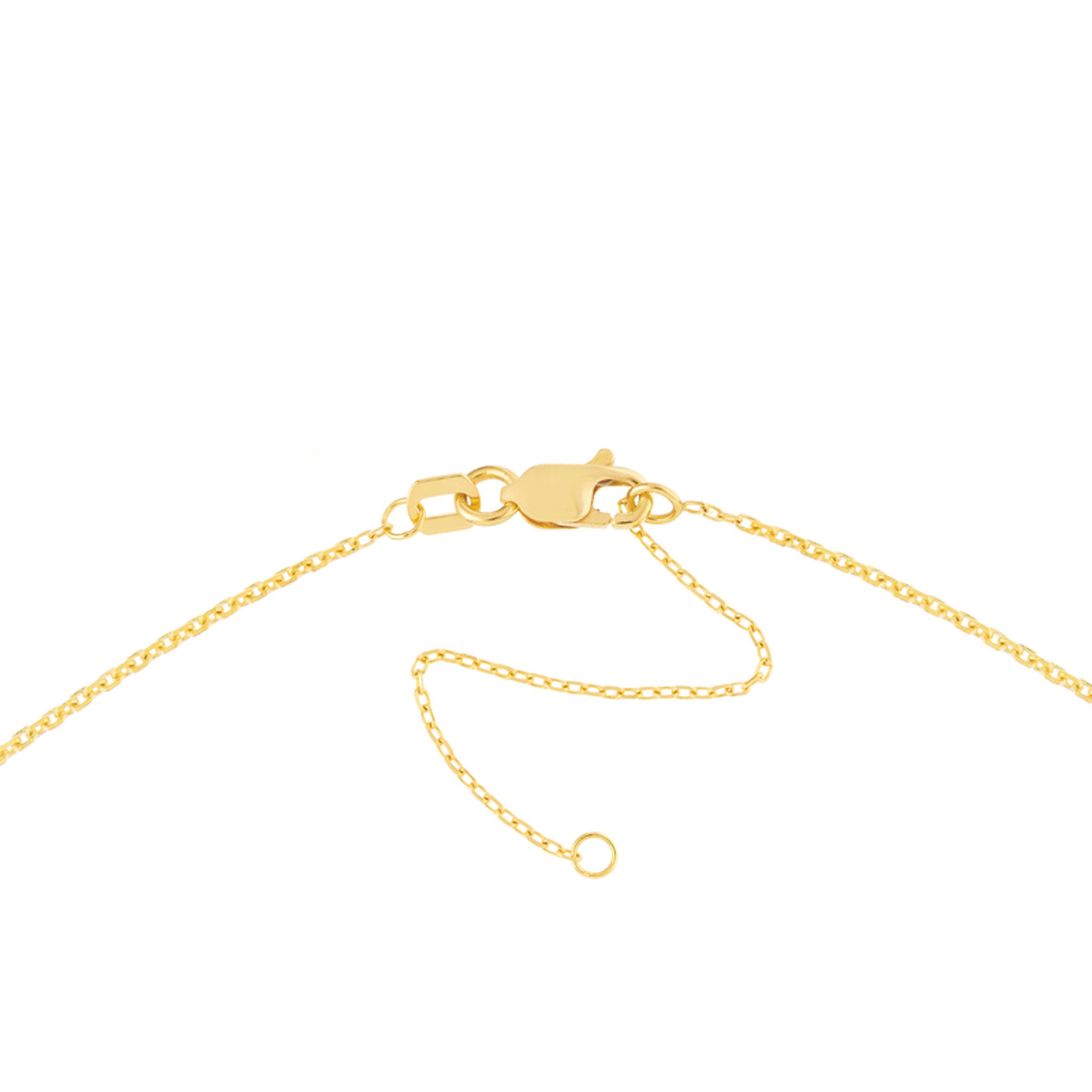 14K yellow gold zodiac script necklace