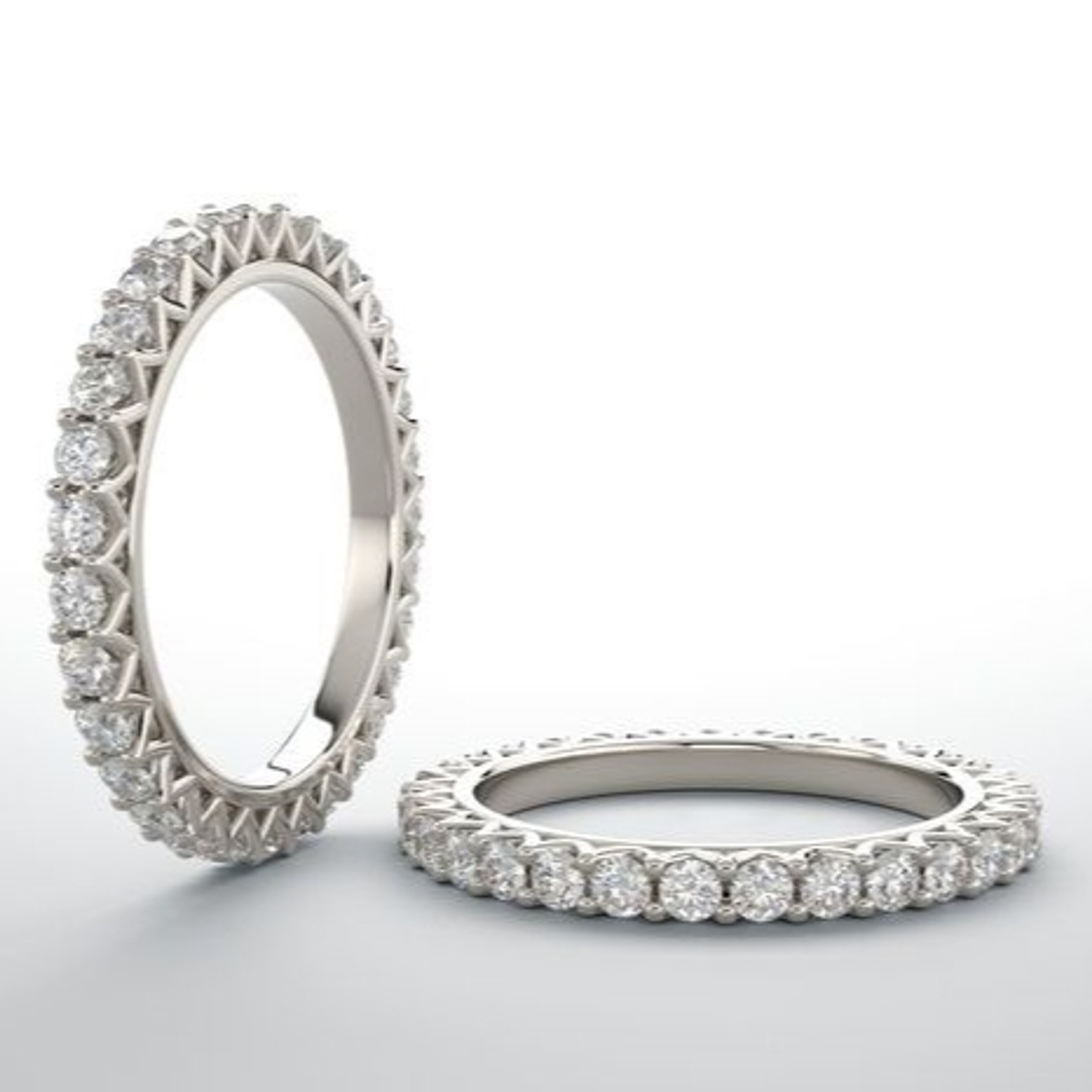 14K gold lab grown diamond eternity ring