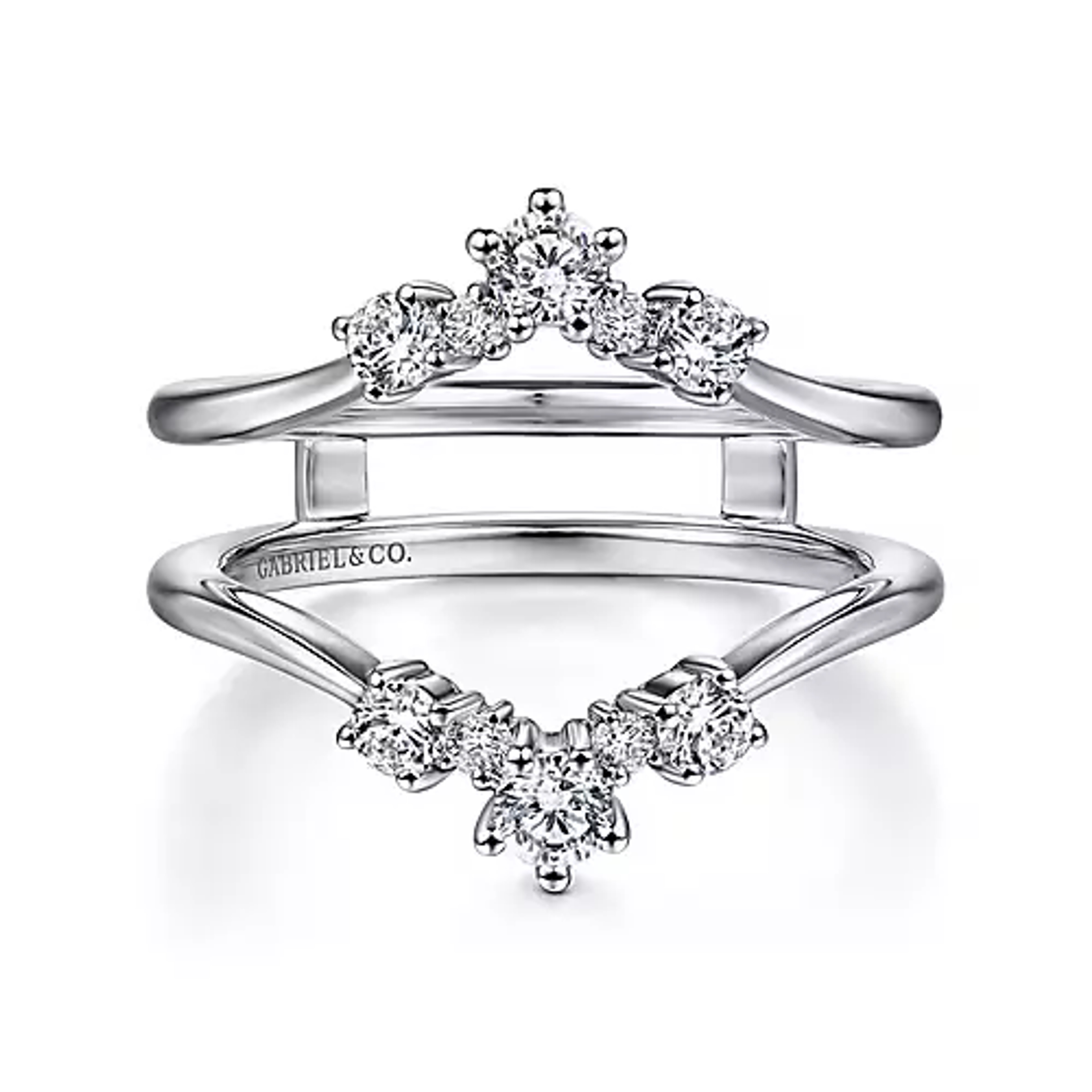 14K gold diamond accented ring enhancer