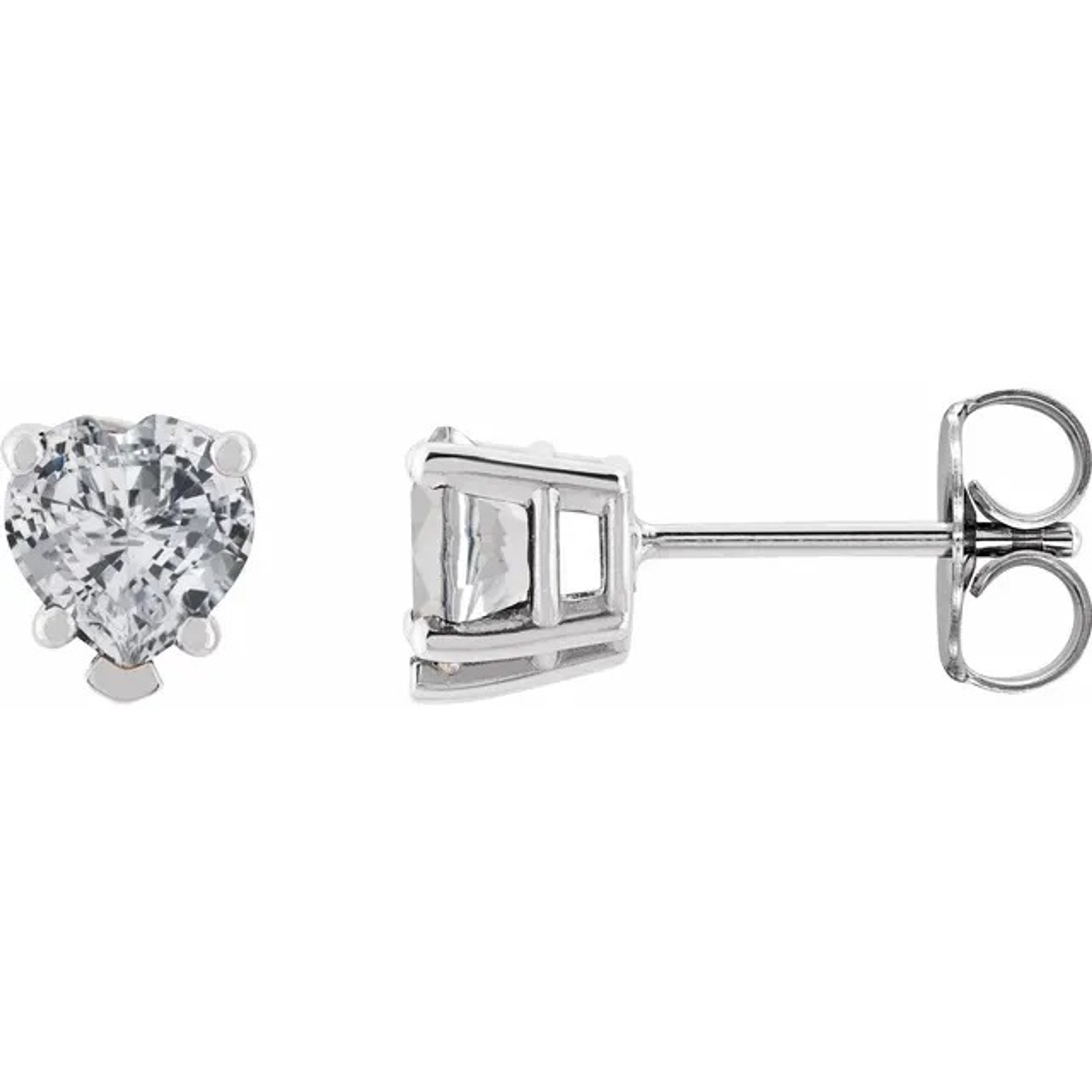 Maeve Heart Moissanite Stud Earrings