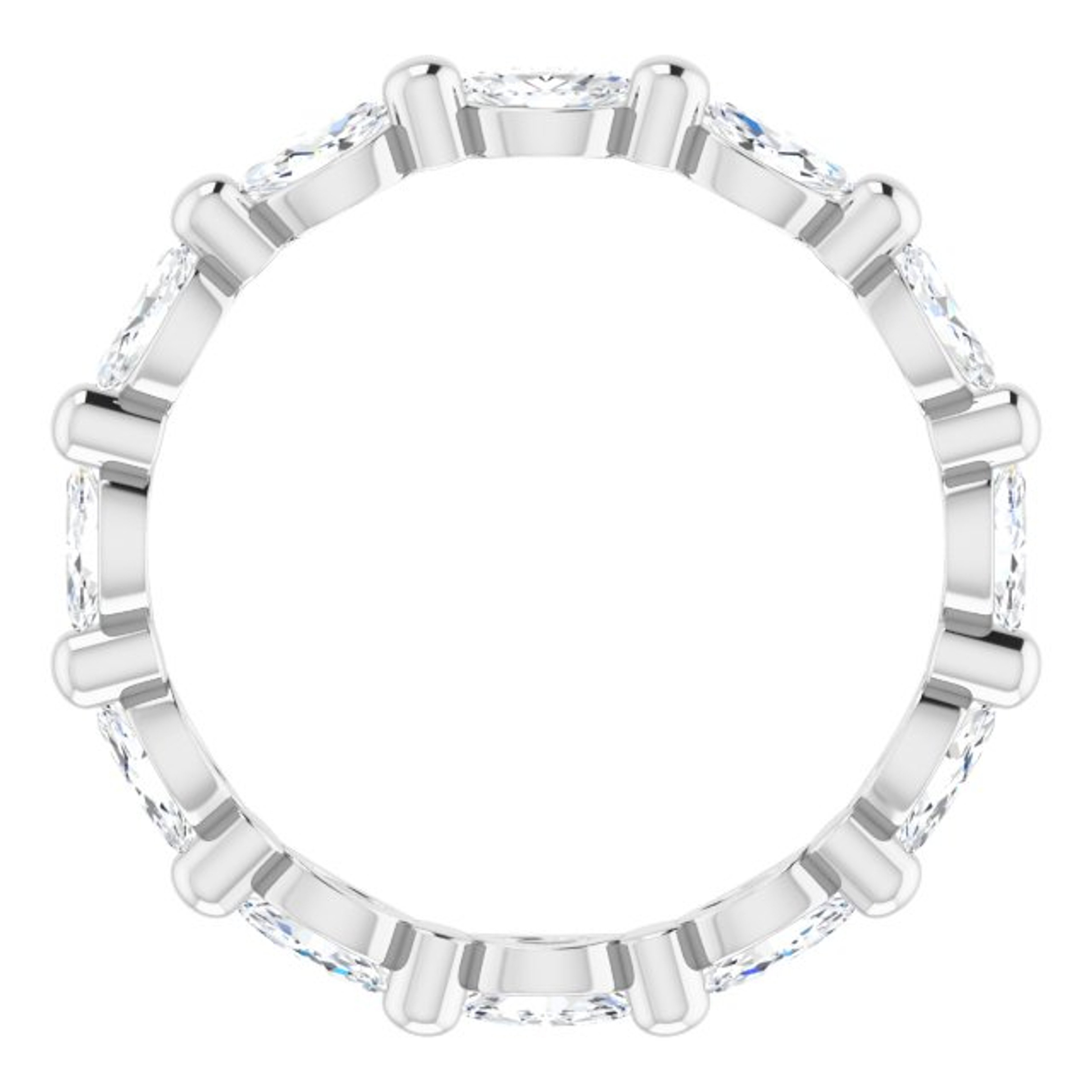 east-west set marquise lab grown diamond eternity ring