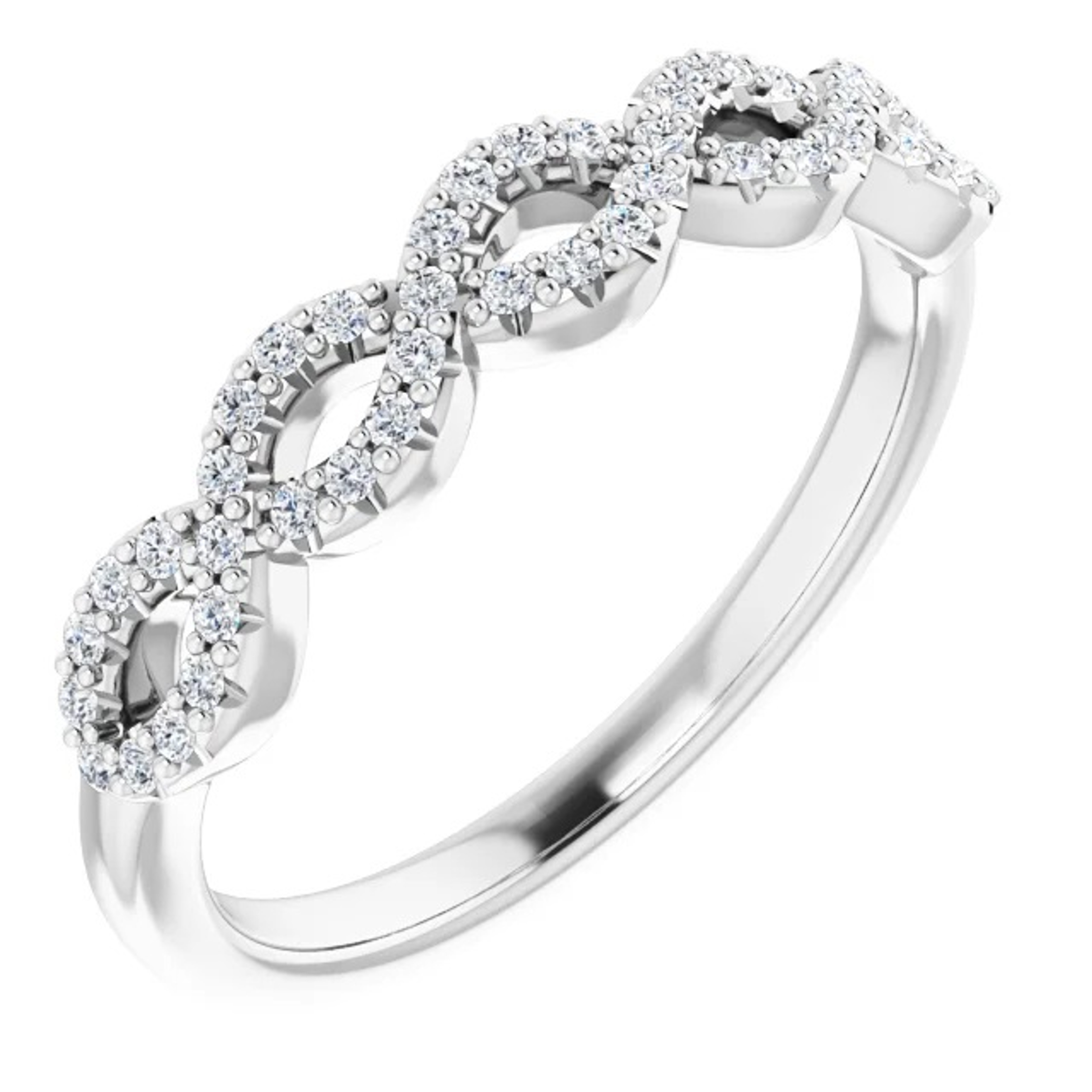 diamond wedding ring with criss cross pattern