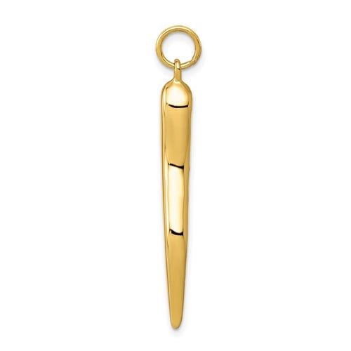 14K yellow gold italian horn pendant