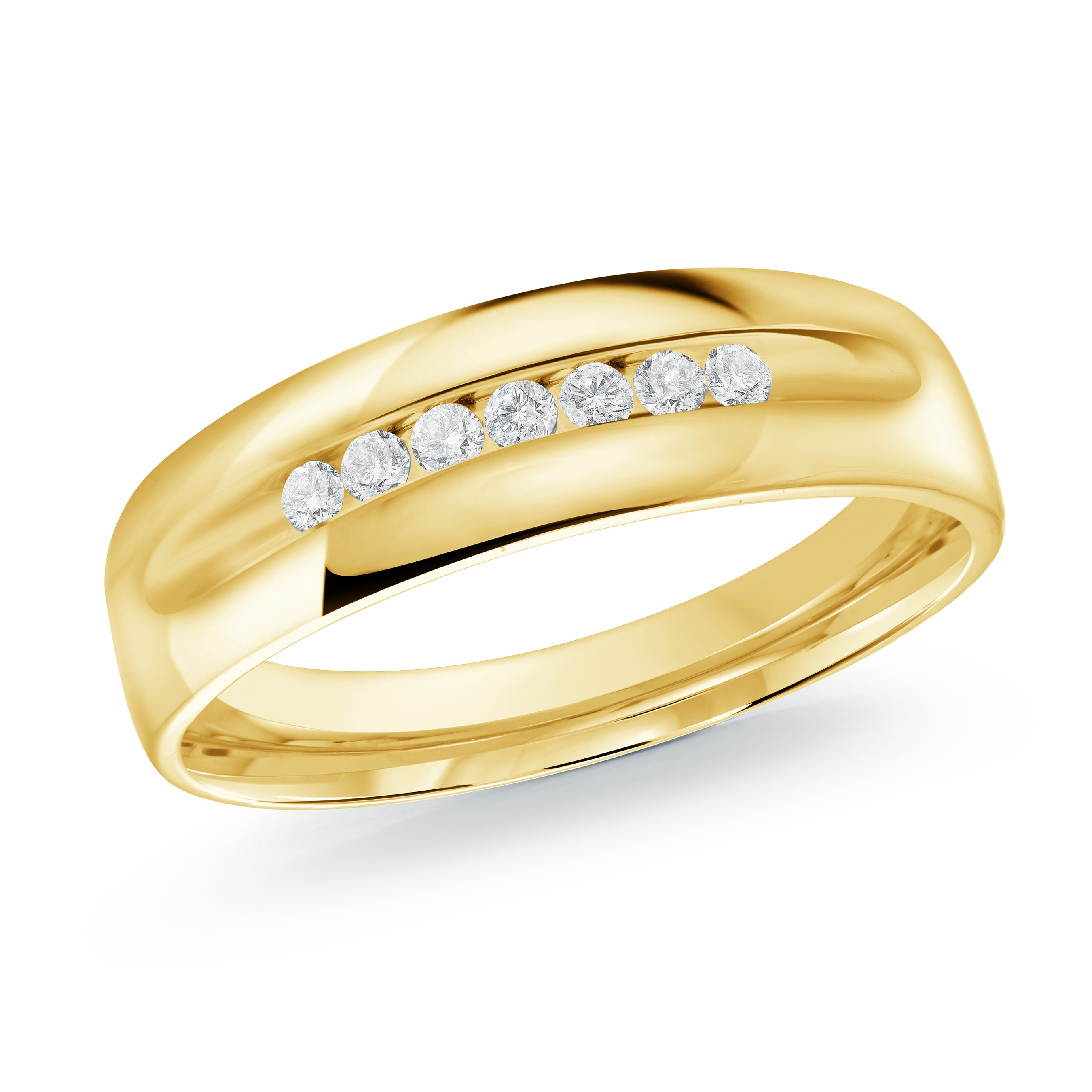 Easton 14K Yellow Gold Channel-Set Diamond Wedding Ring (1/6 TCW)
