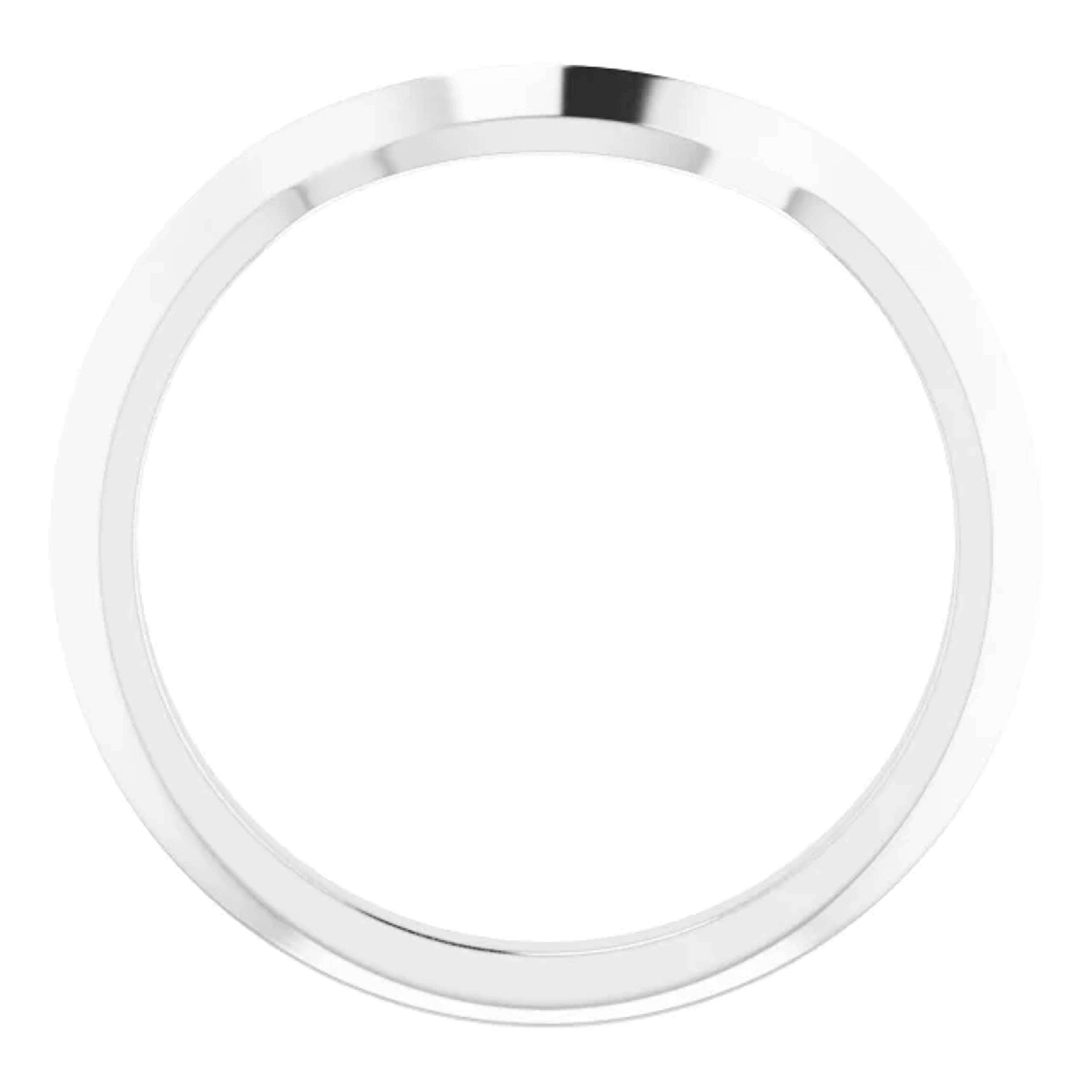 curved knife-edge wedding ring