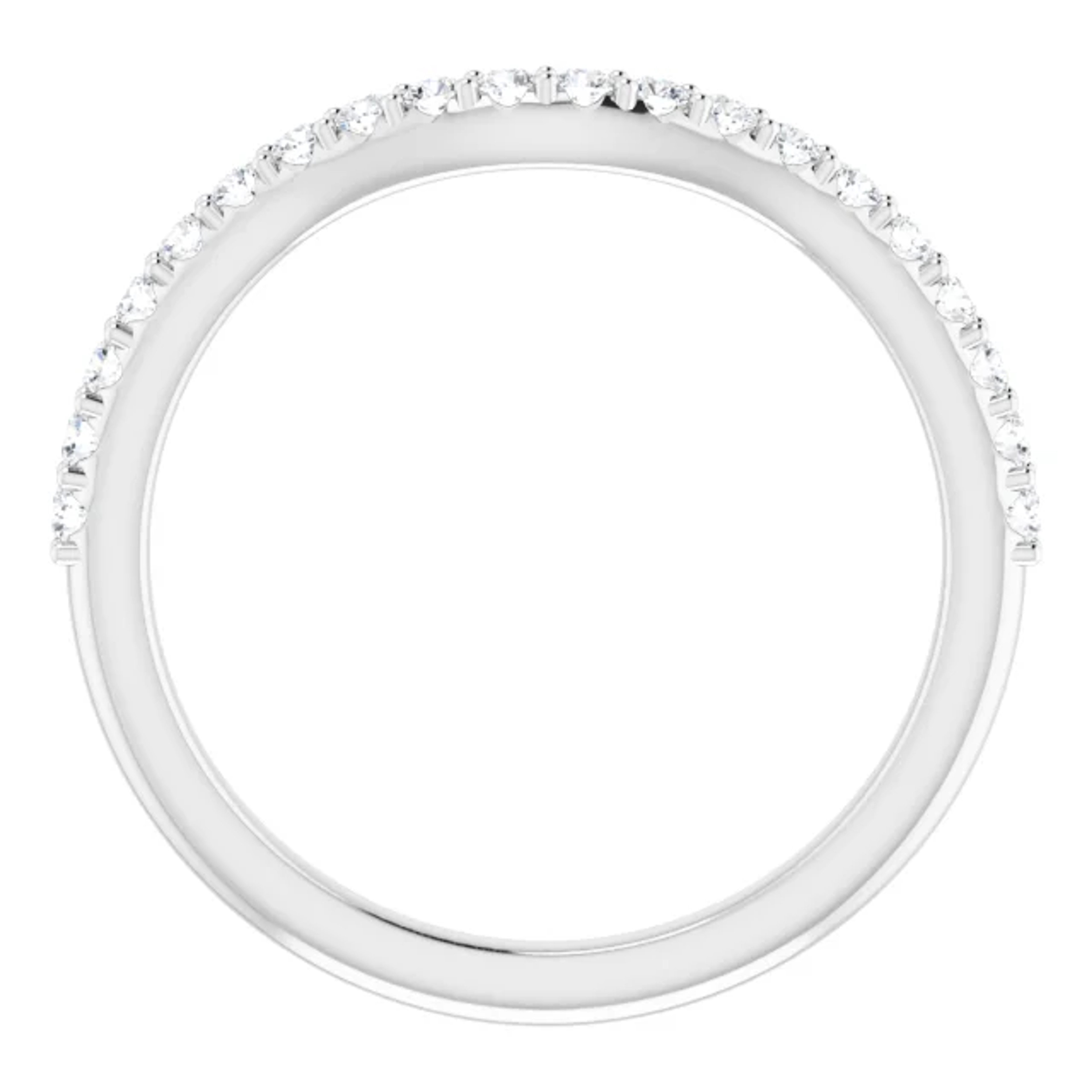 curved pave diamond wedding ring