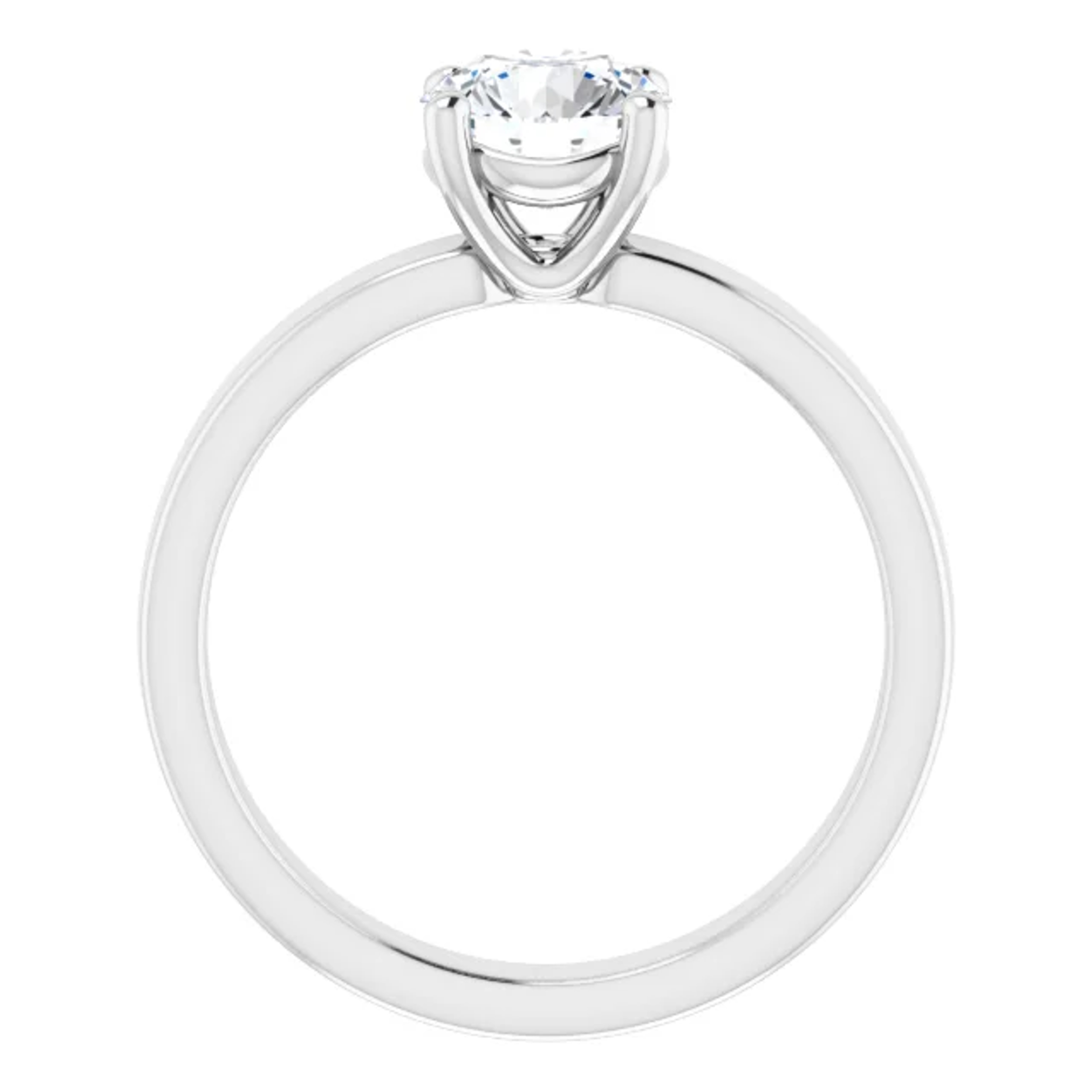 solitaire engagement ring with wide band