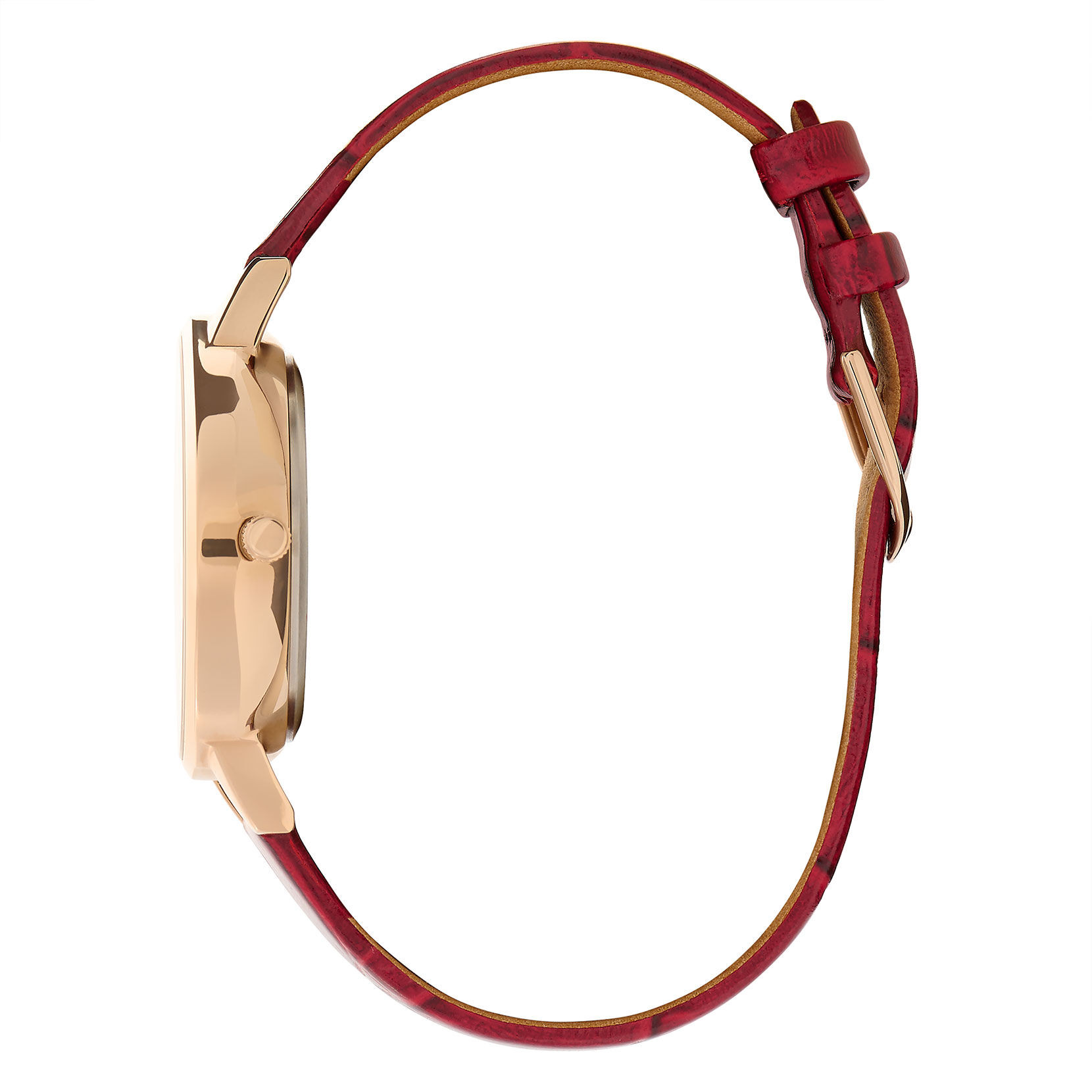 Olivia Burton 34MM Multifunction Burgundy Leather Women's Watch