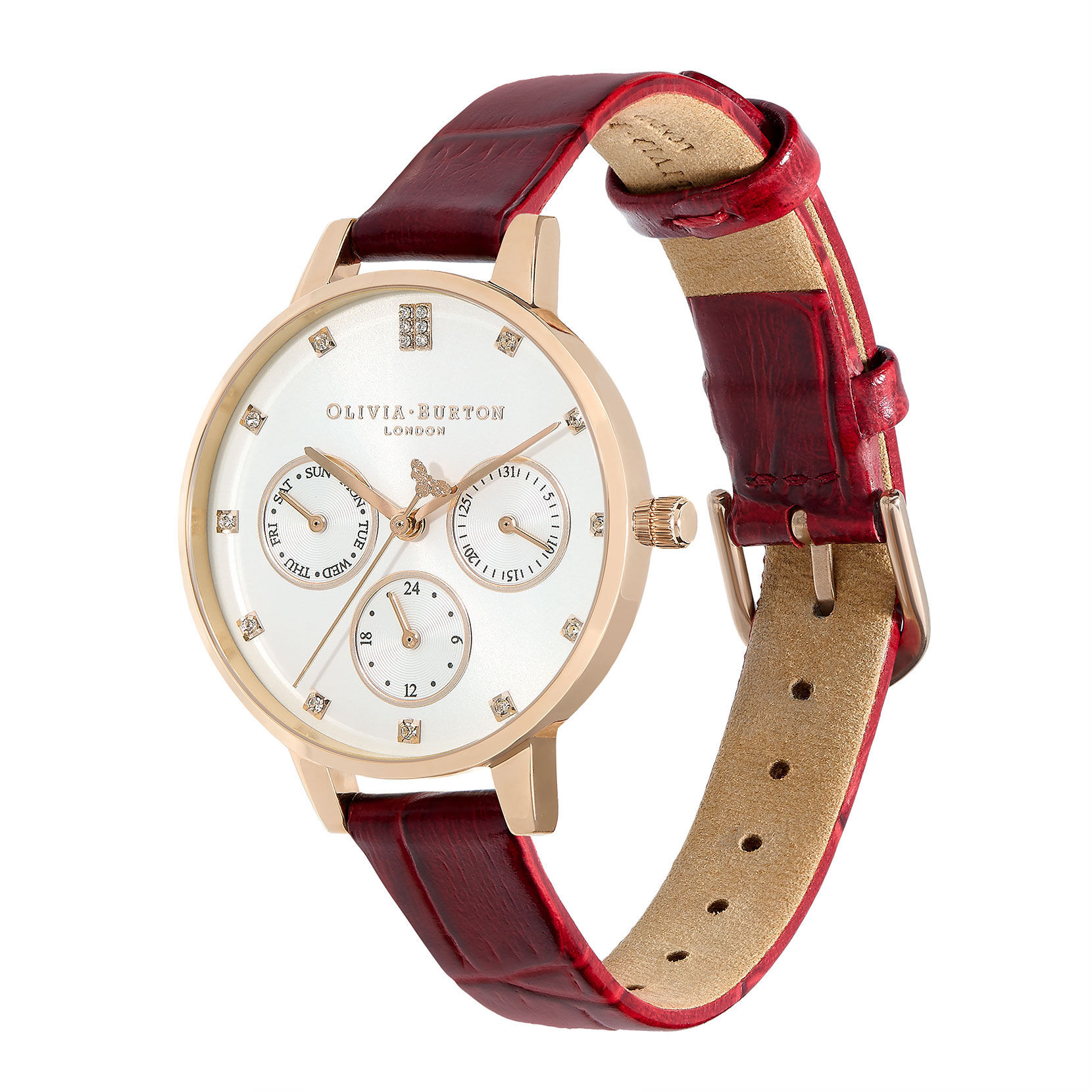 OLIVIA BURTON 新品レザーウォッチ Olivia Burton Women's Mini Grove Quartz Analog Leather Strap Watch
