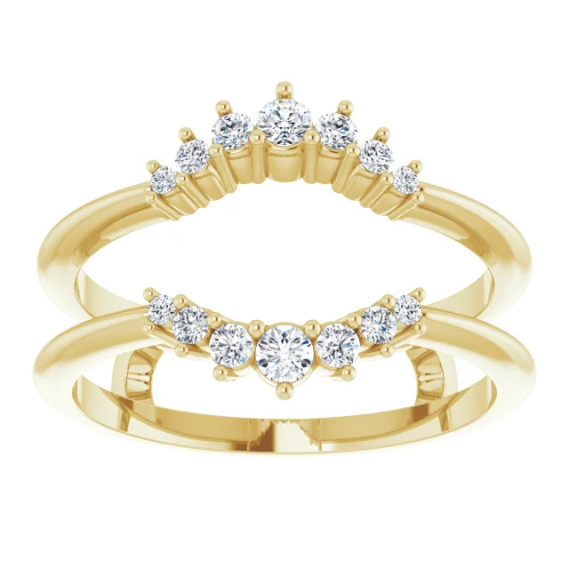 Ingrid 14K Yellow Gold Lab Grown Diamond Ring Enhancer (1/4 TCW)