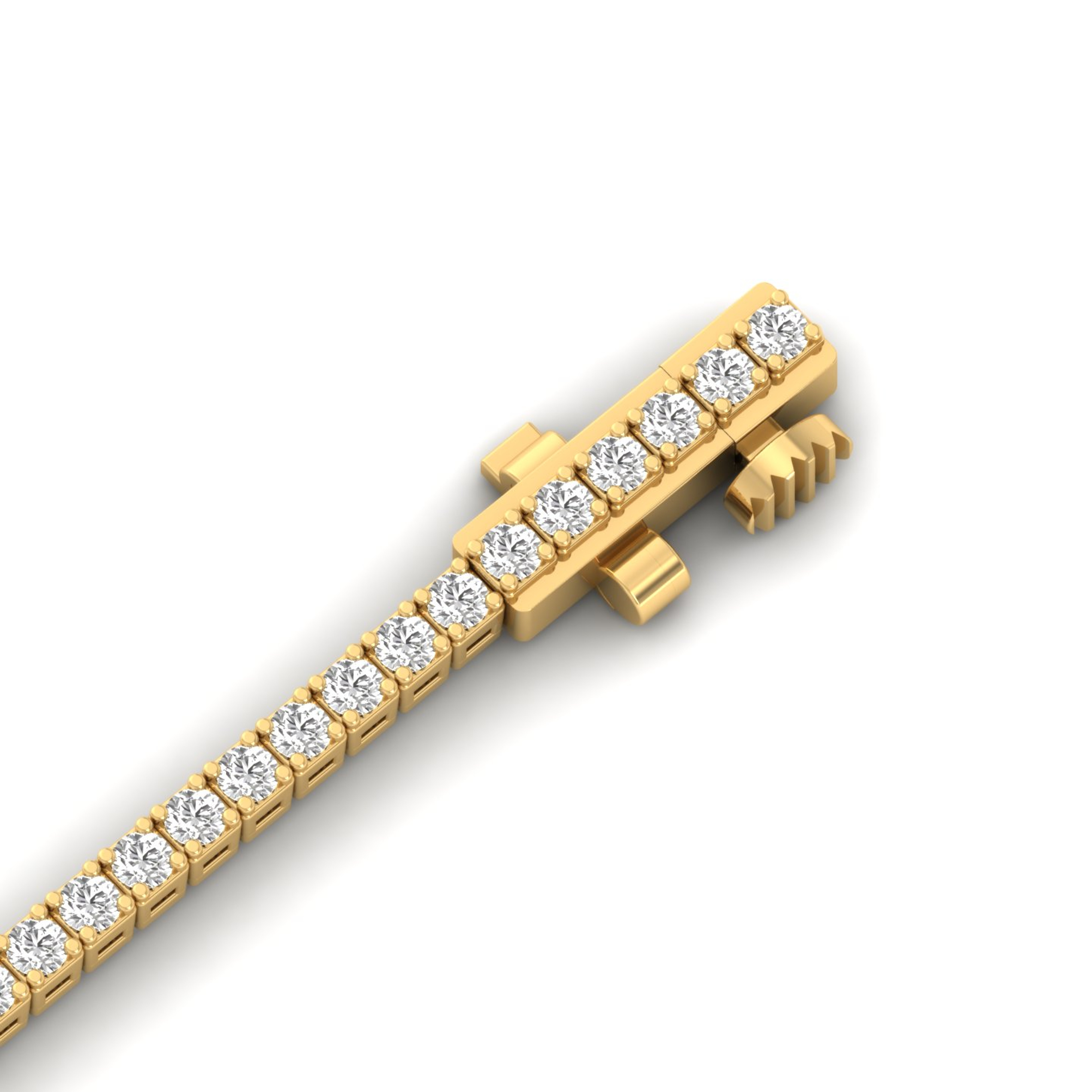 14K yellow gold lab-grown diamond tennis bracelet