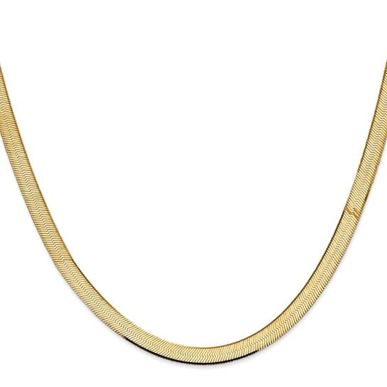5.50mm 14K Yellow Gold Herringbone Chain