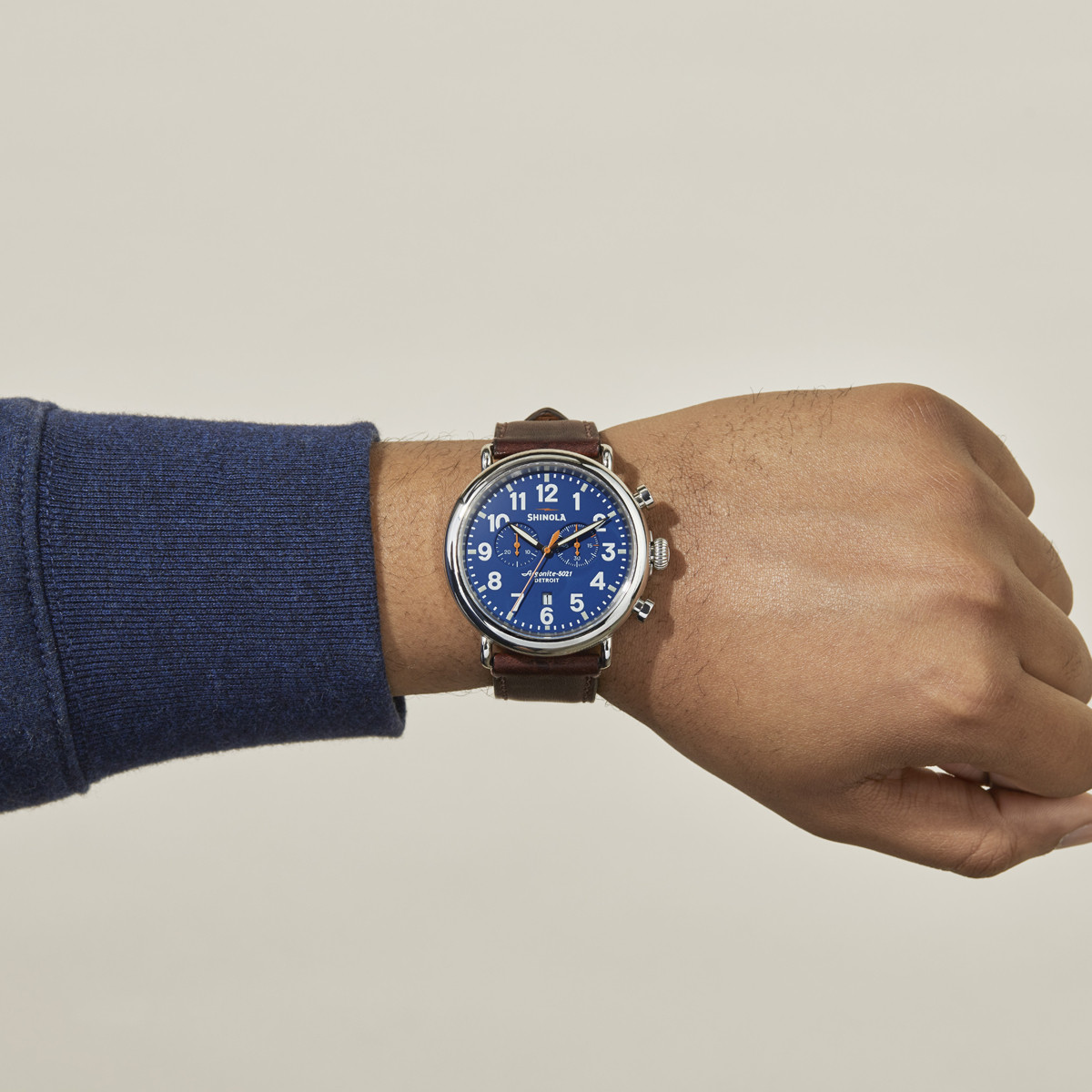 Shinola 47MM Runwell Chrono Blue Men's Watch | Gage Diamonds