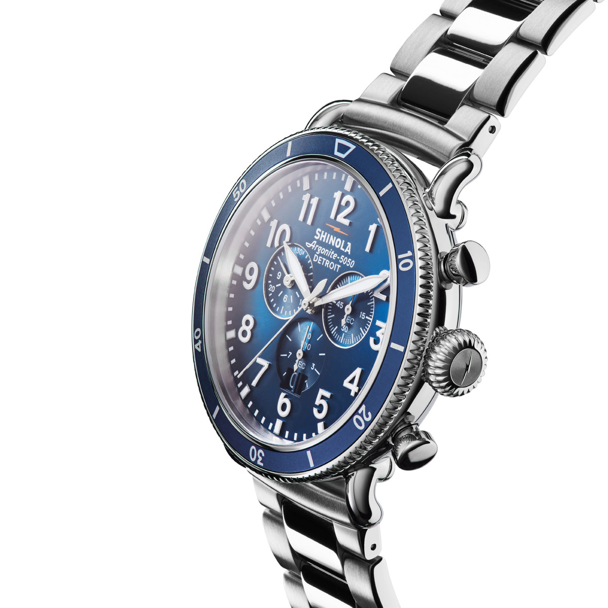 Shinola 48MM Runwell Sport Chrono Blue Men's Watch | Gage Diamonds