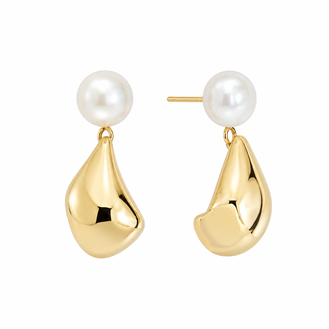SHASHI Gold Pearl Drop Odyssey Earrings
