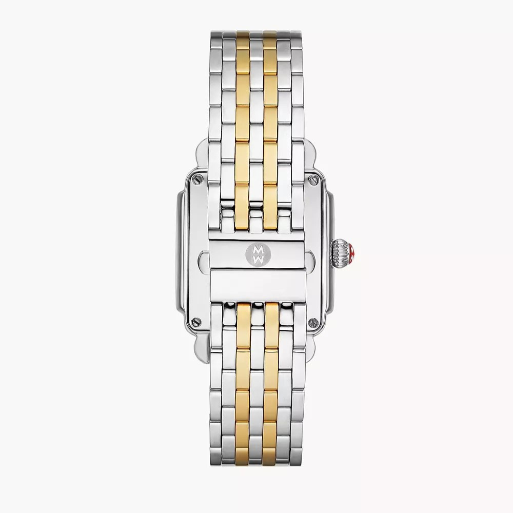 MICHELE 29MM Deco Mid Two-Tone Diamond Dial Watch | Gage Diamonds